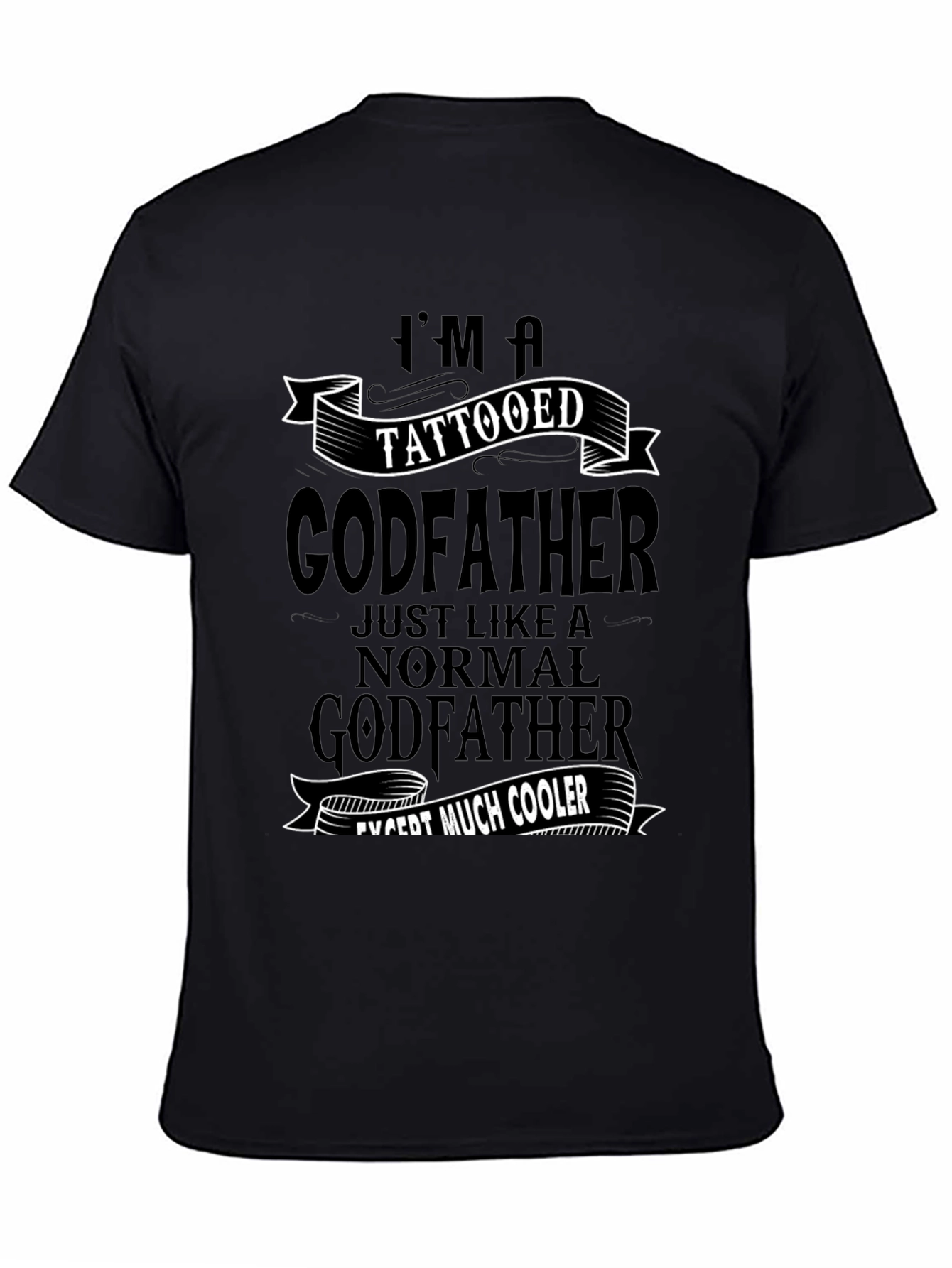 Tattooed Godfather Graphic Tee - Cool Dad Shirt
