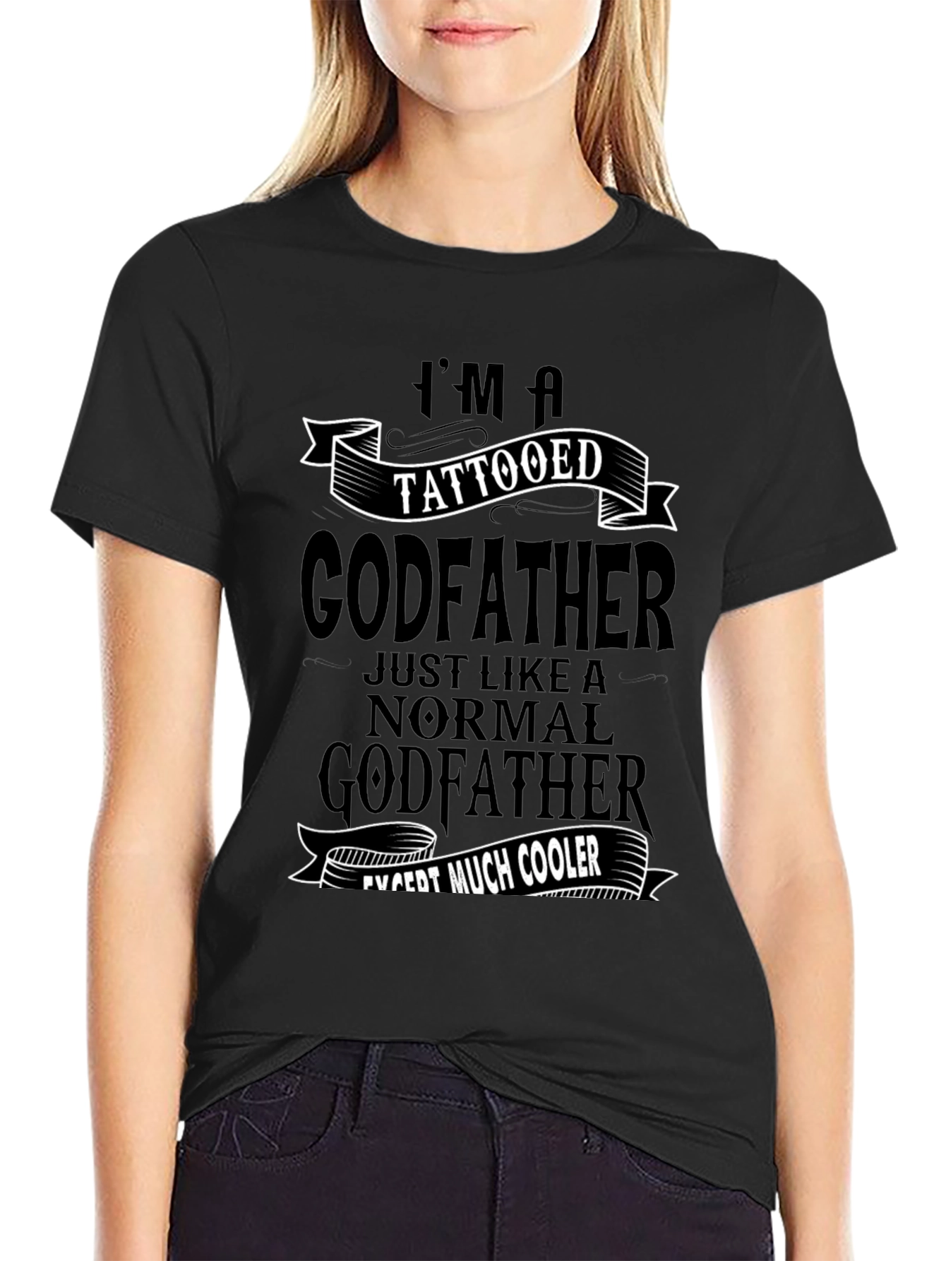 Tattooed Godfather Graphic Tee - Cool Dad Shirt