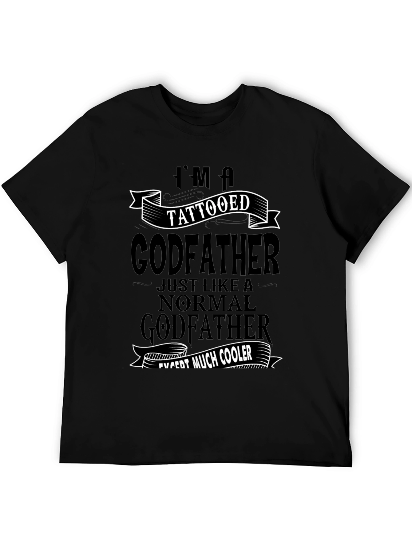 Tattooed Godfather Graphic Tee - Cool Dad Shirt