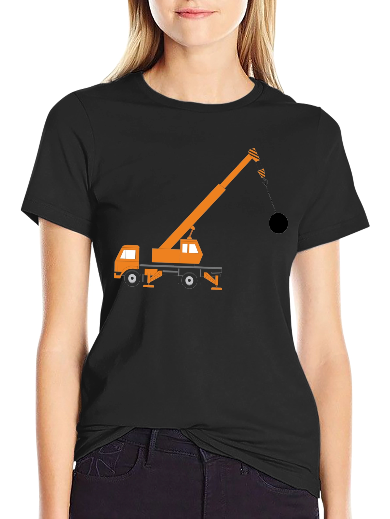Crane Truck Graphic Tee - Heavy Duty Style