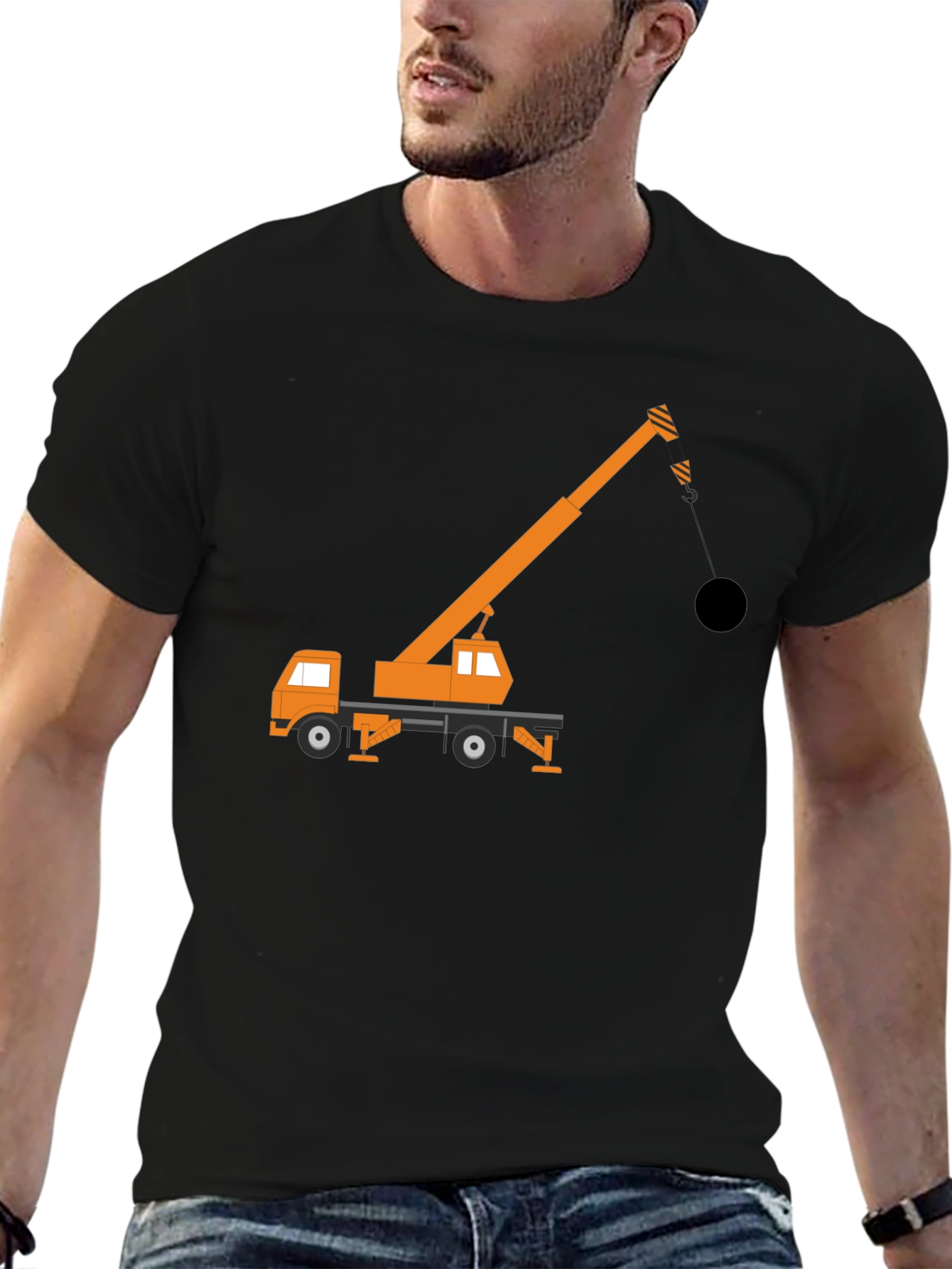 Crane Truck Graphic Tee - Heavy Duty Style