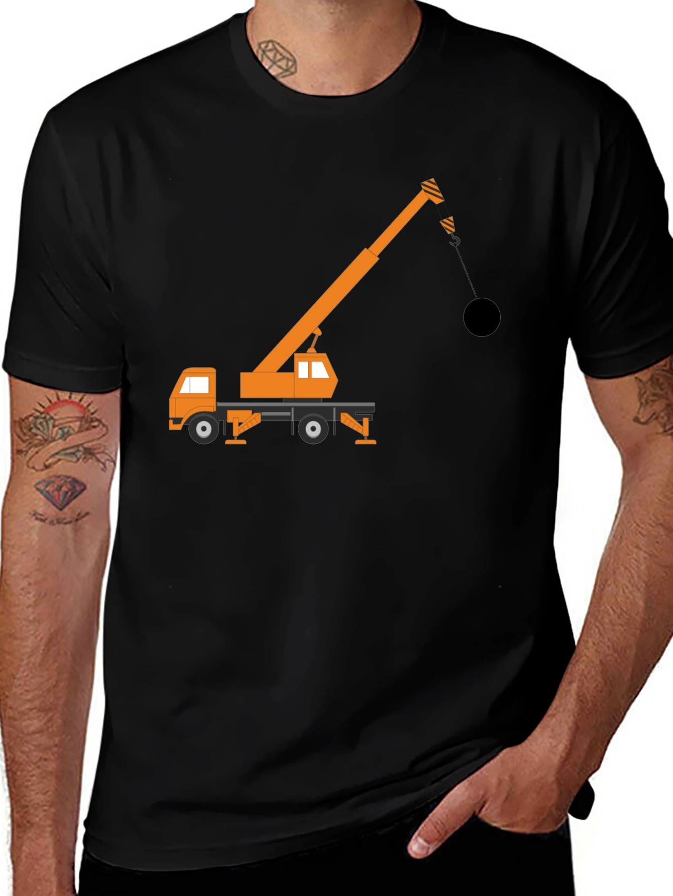 Crane Truck Graphic Tee - Heavy Duty Style