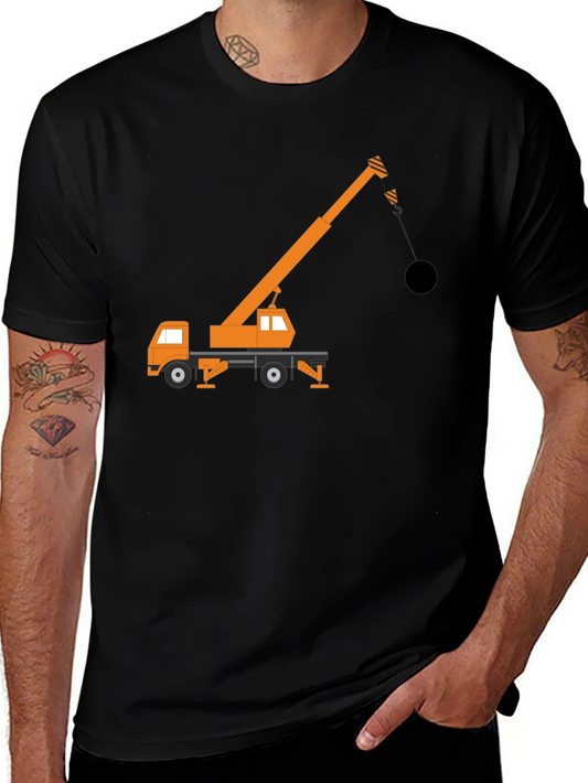 Crane Truck Graphic Tee - Heavy Duty Style