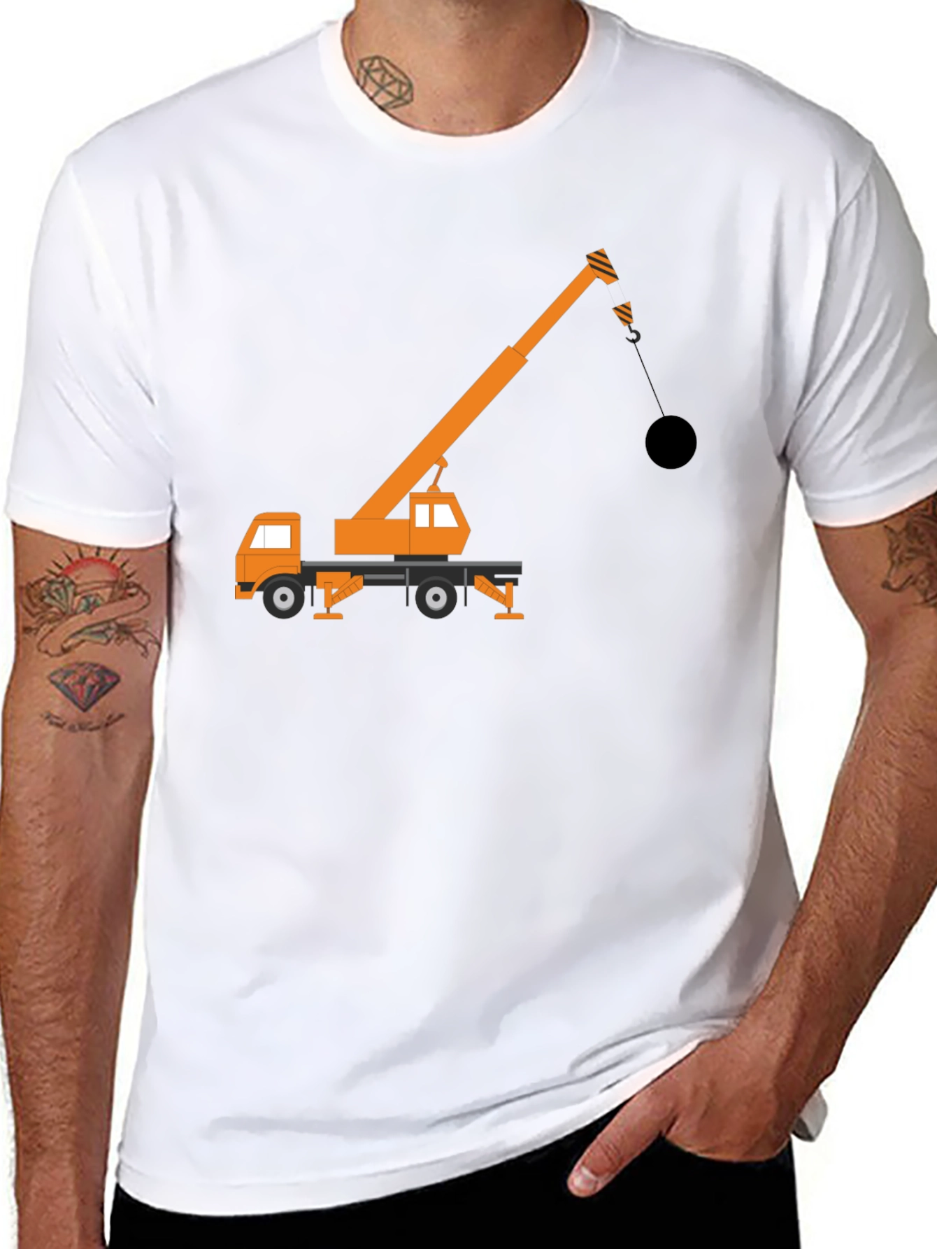 Crane Truck Graphic Tee - Heavy Duty Style