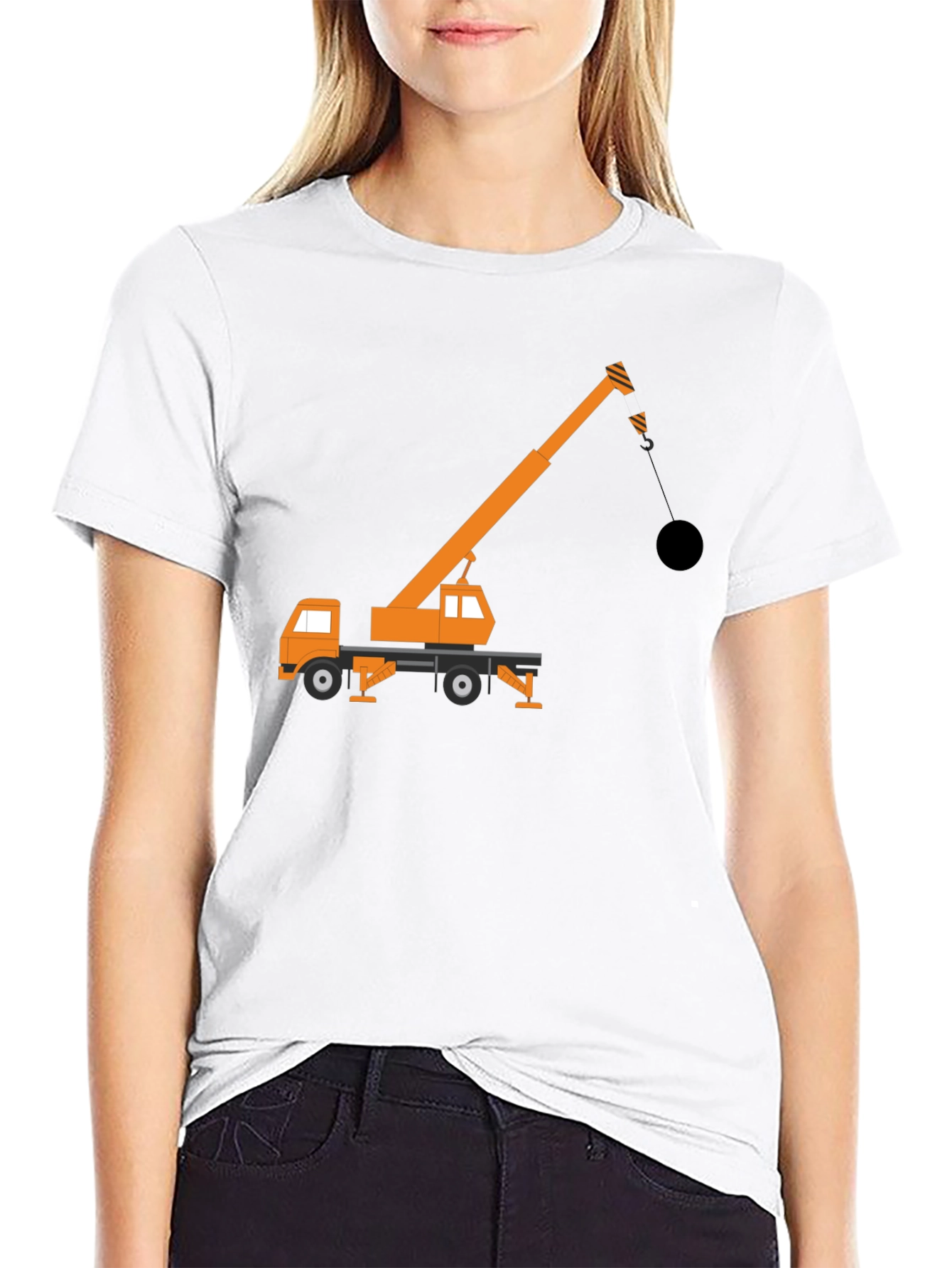 Crane Truck Graphic Tee - Heavy Duty Style