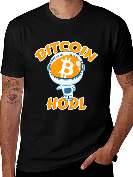 Bitcoin HODL Astronaut Graphic T-Shirt