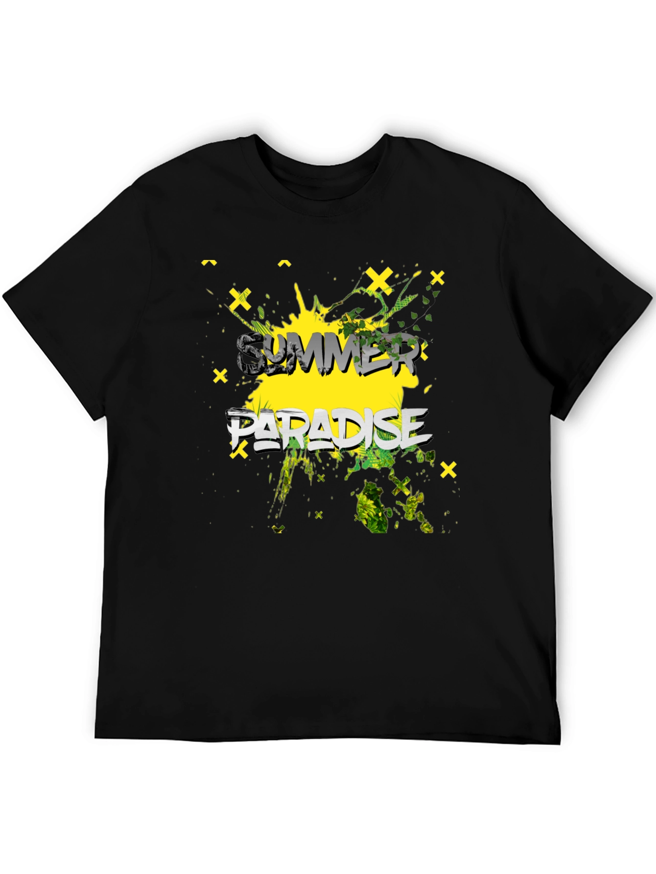 Summer Paradise Graphic Print Mens T-Shirt