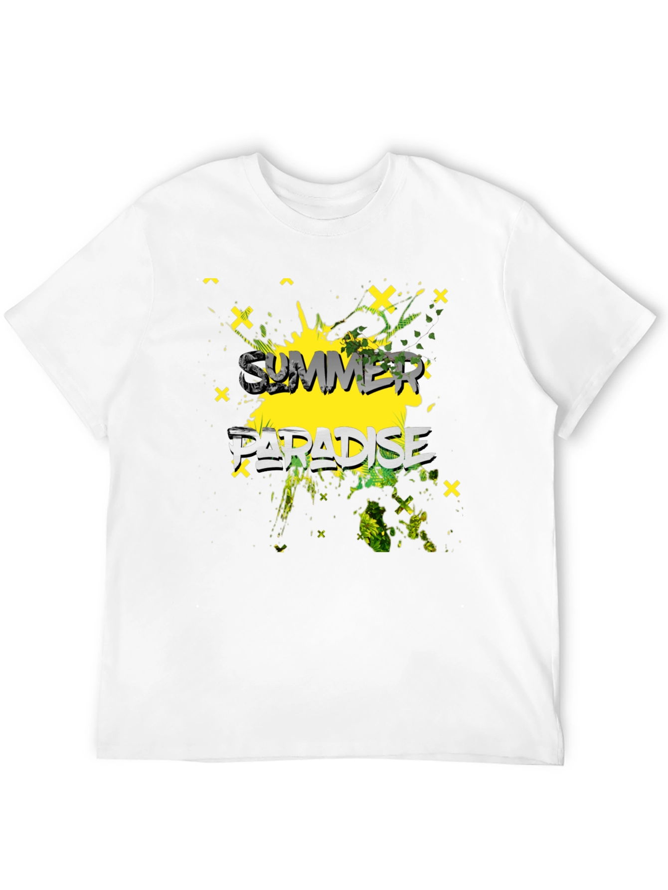Summer Paradise Graphic Print Mens T-Shirt