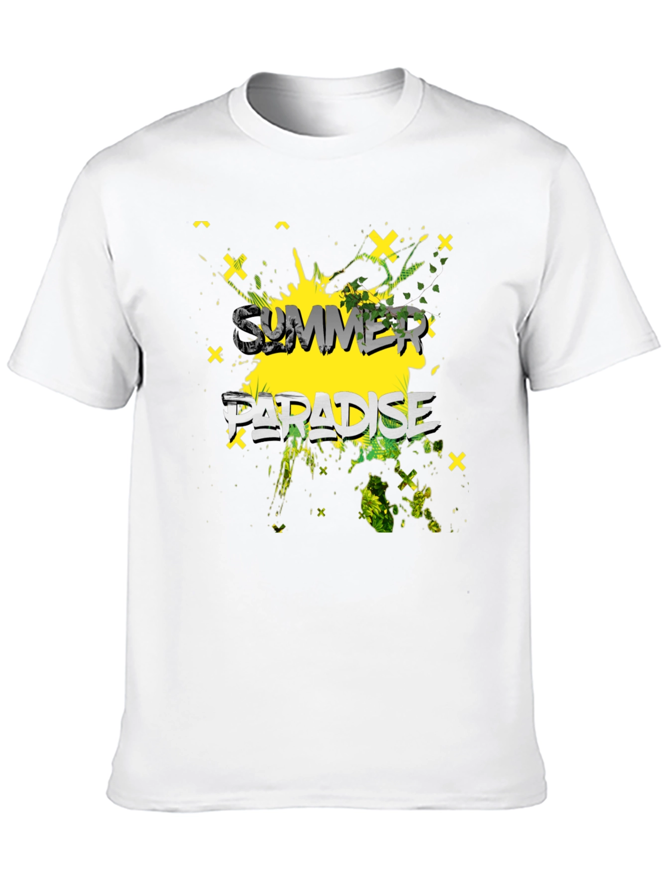 Summer Paradise Graphic Print Mens T-Shirt