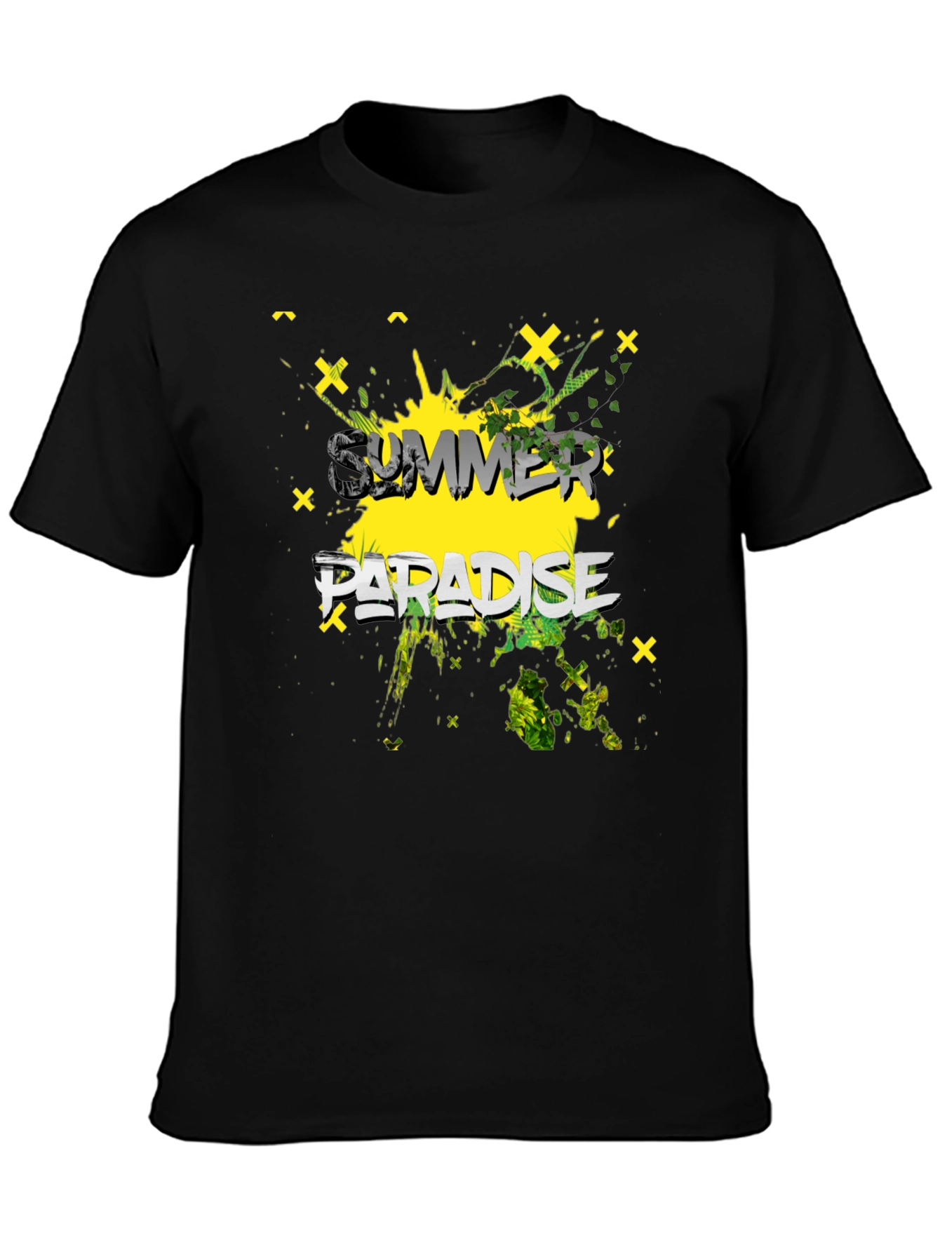Summer Paradise Graphic Print Mens T-Shirt