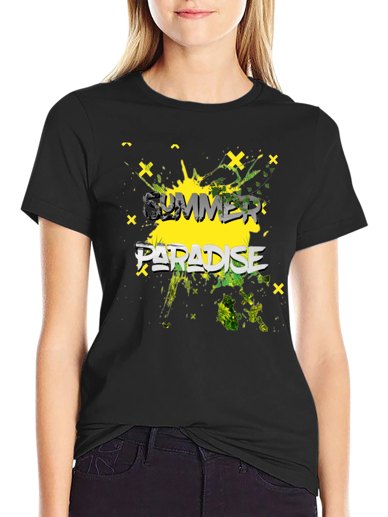 Summer Paradise Graphic Print Mens T-Shirt