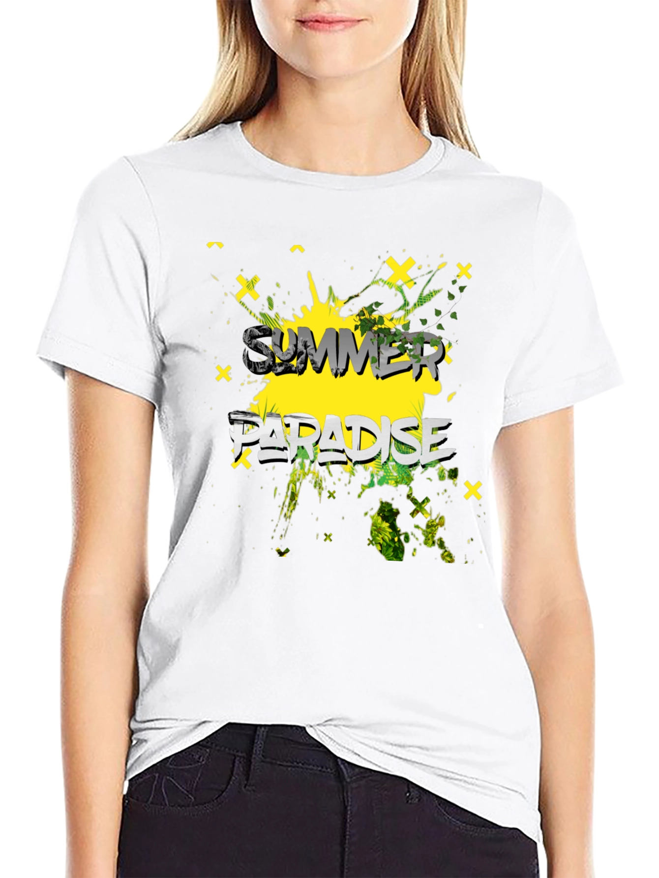 Summer Paradise Graphic Print Mens T-Shirt