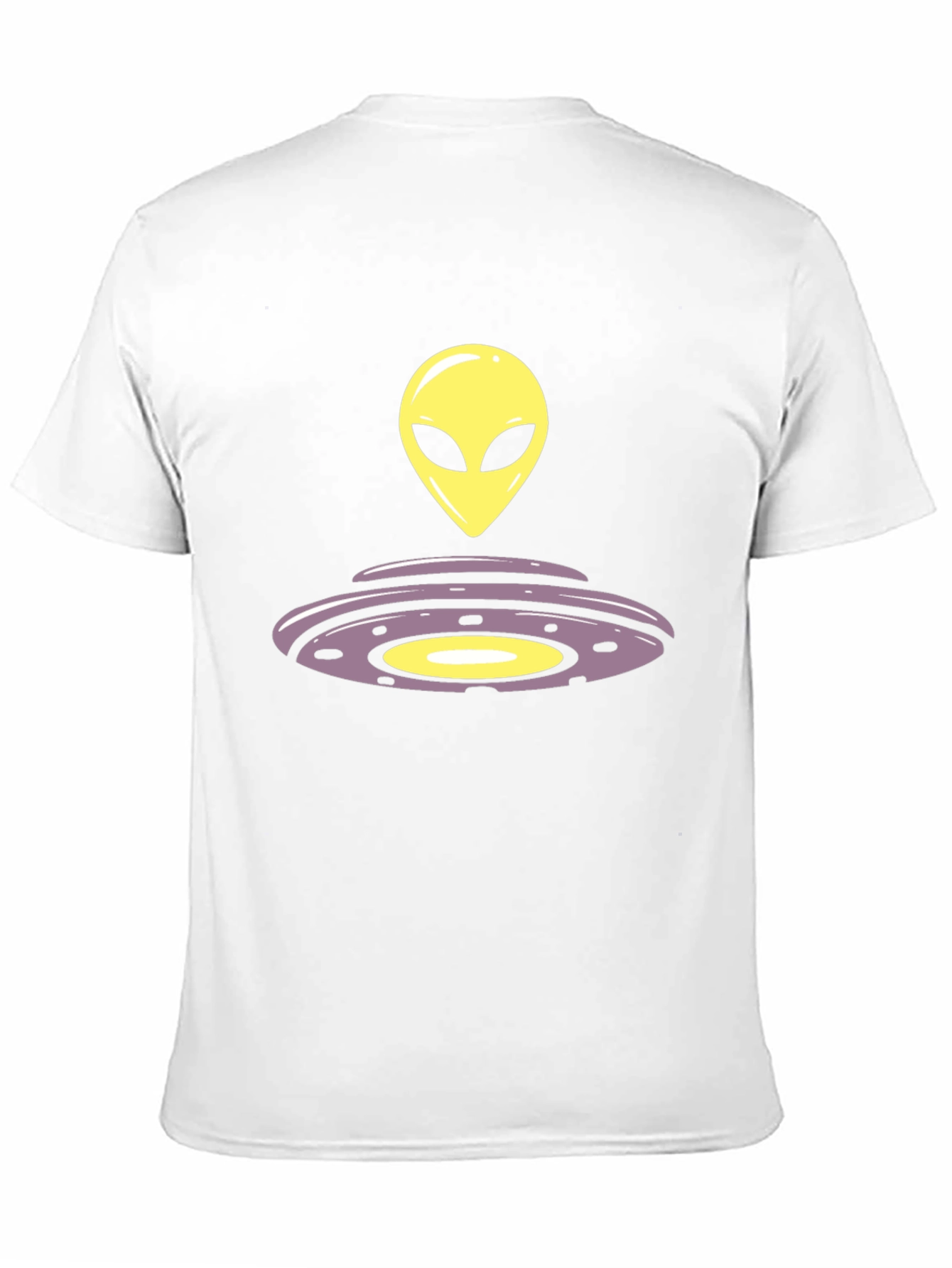 Alien UFO Graphic Tee - Black Casual T-Shirt