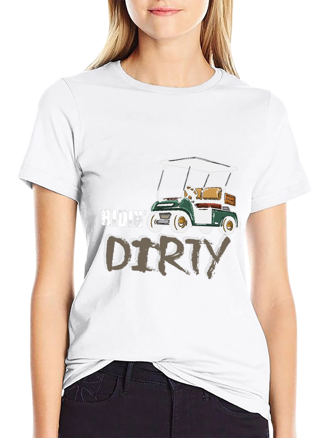 Ridin Dirty Golf Cart Graphic Tee