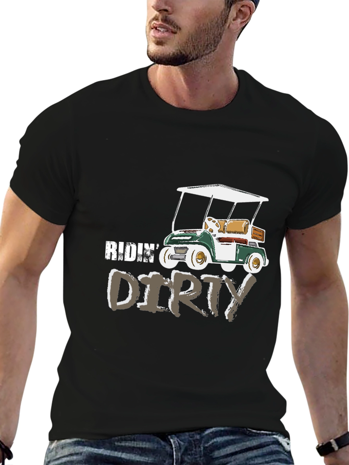 Ridin Dirty Golf Cart Graphic Tee