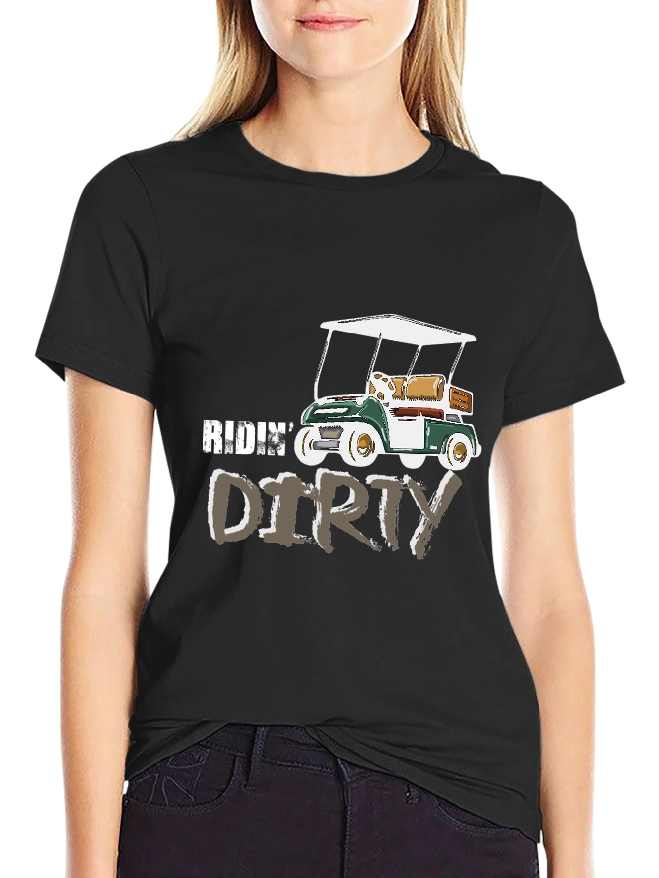 Ridin Dirty Golf Cart Graphic Tee