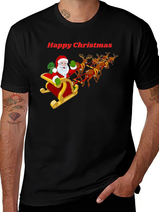Happy Christmas Santa Sleigh T-Shirt