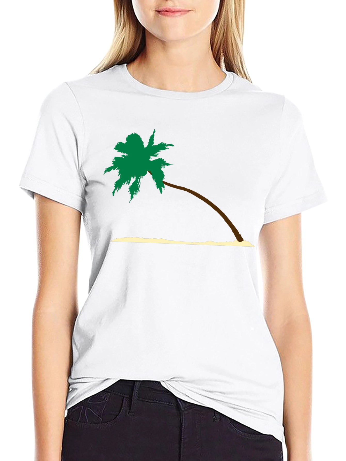 Tropical Palm Tree Graphic Tee - Vacation Style