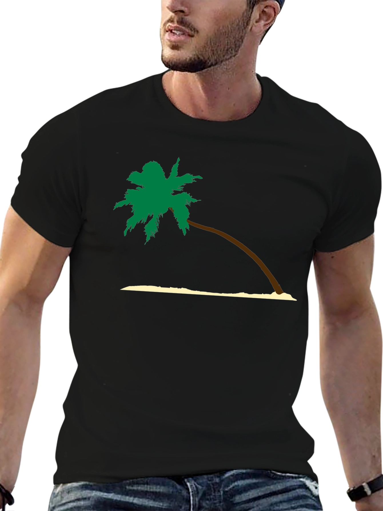 Tropical Palm Tree Graphic Tee - Vacation Style