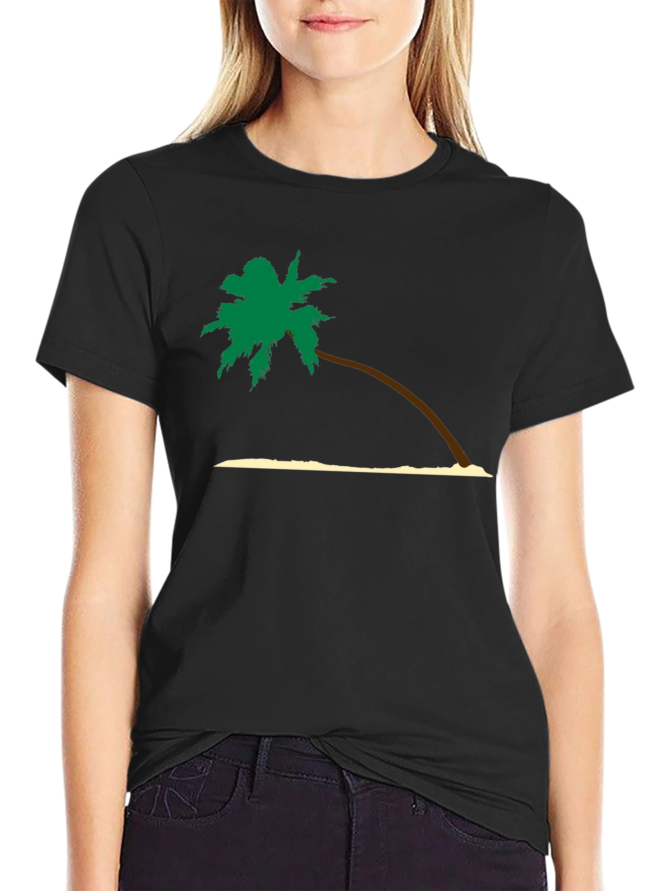 Tropical Palm Tree Graphic Tee - Vacation Style