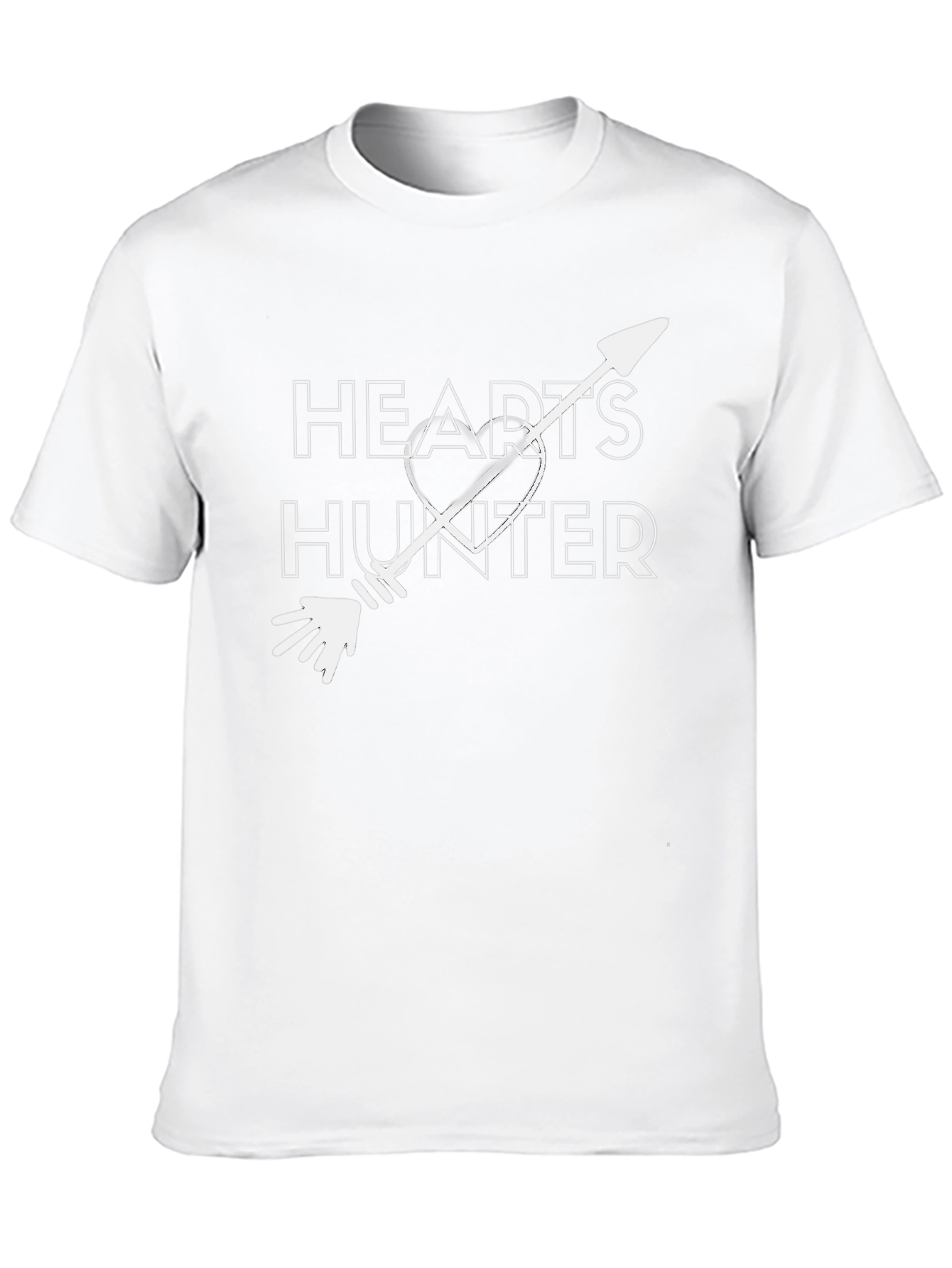 Hearts Hunter Graphic Tee - Black Cotton