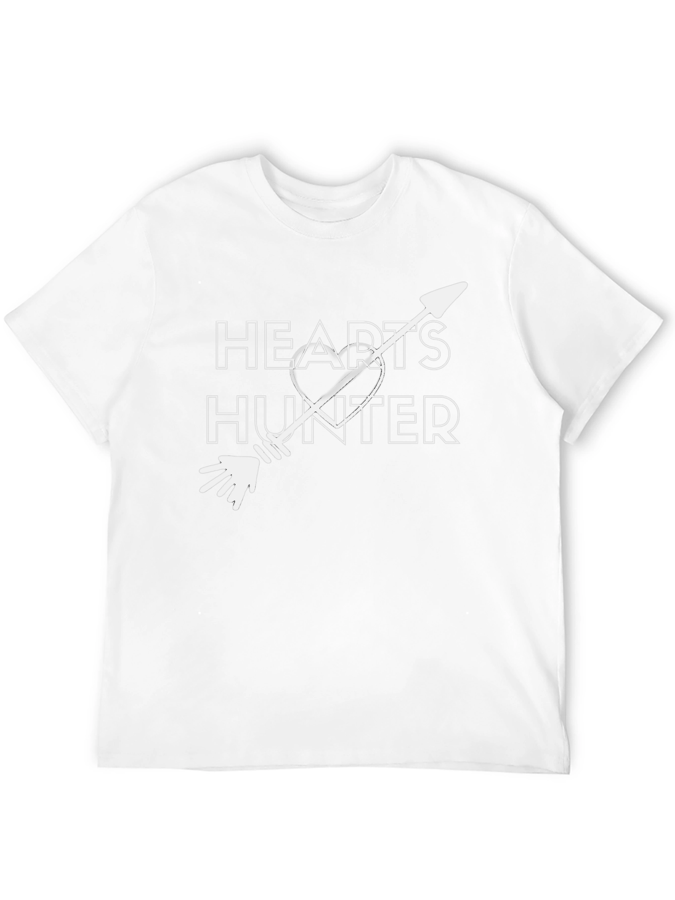 Hearts Hunter Graphic Tee - Black Cotton