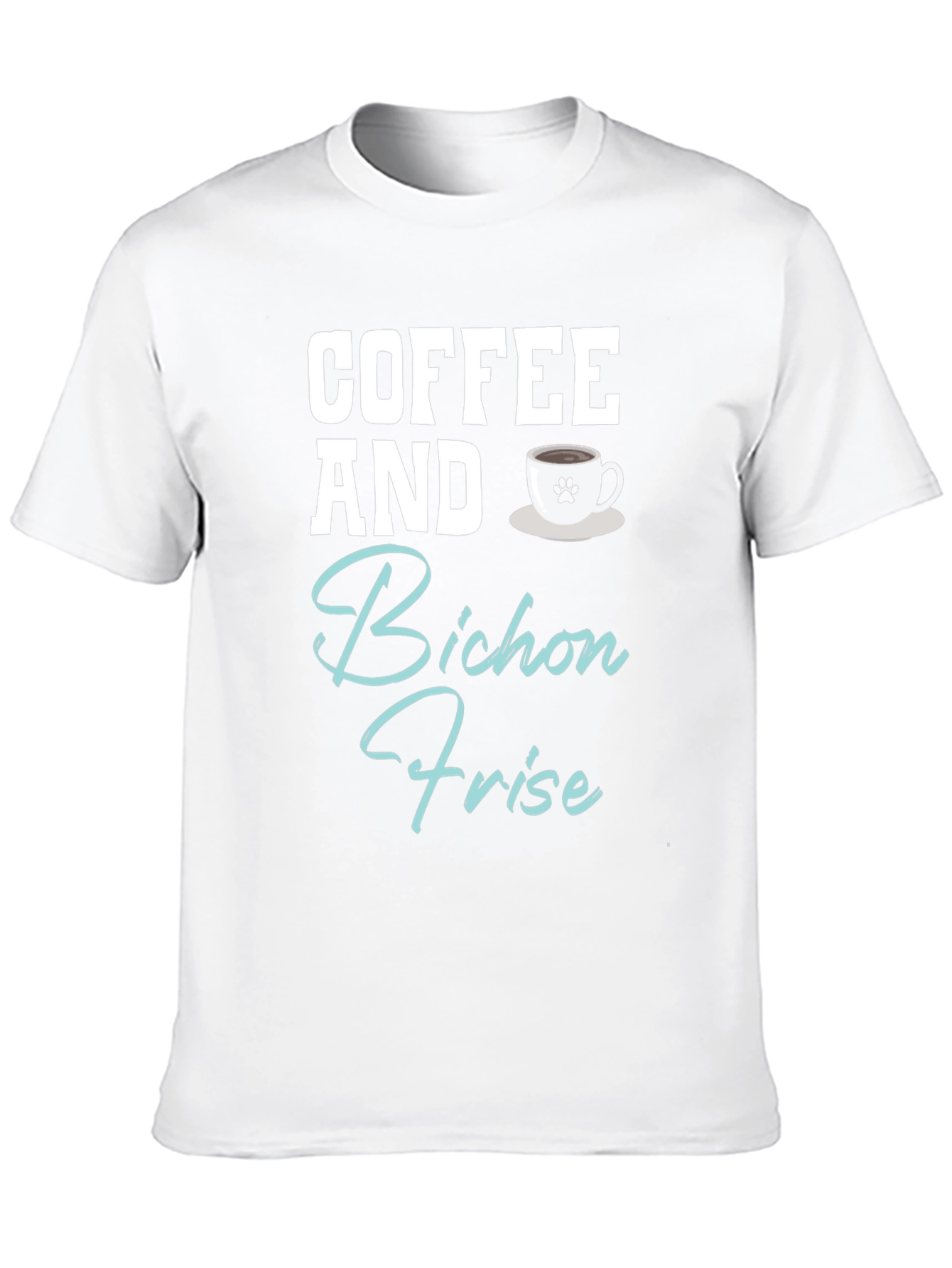 Coffee and Bichon Frise Dog T-Shirt
