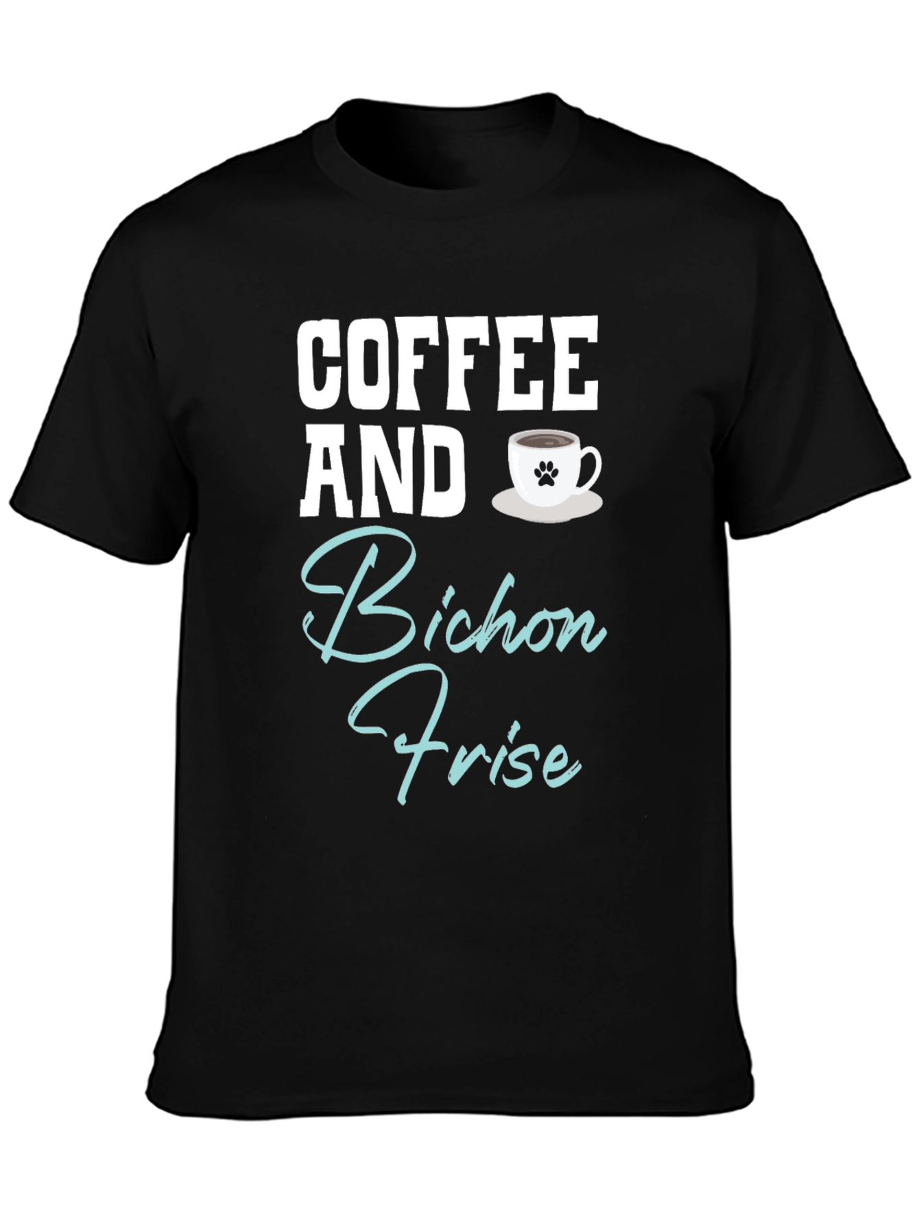Coffee and Bichon Frise Dog T-Shirt