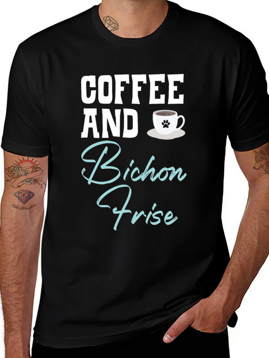 Coffee and Bichon Frise Dog T-Shirt