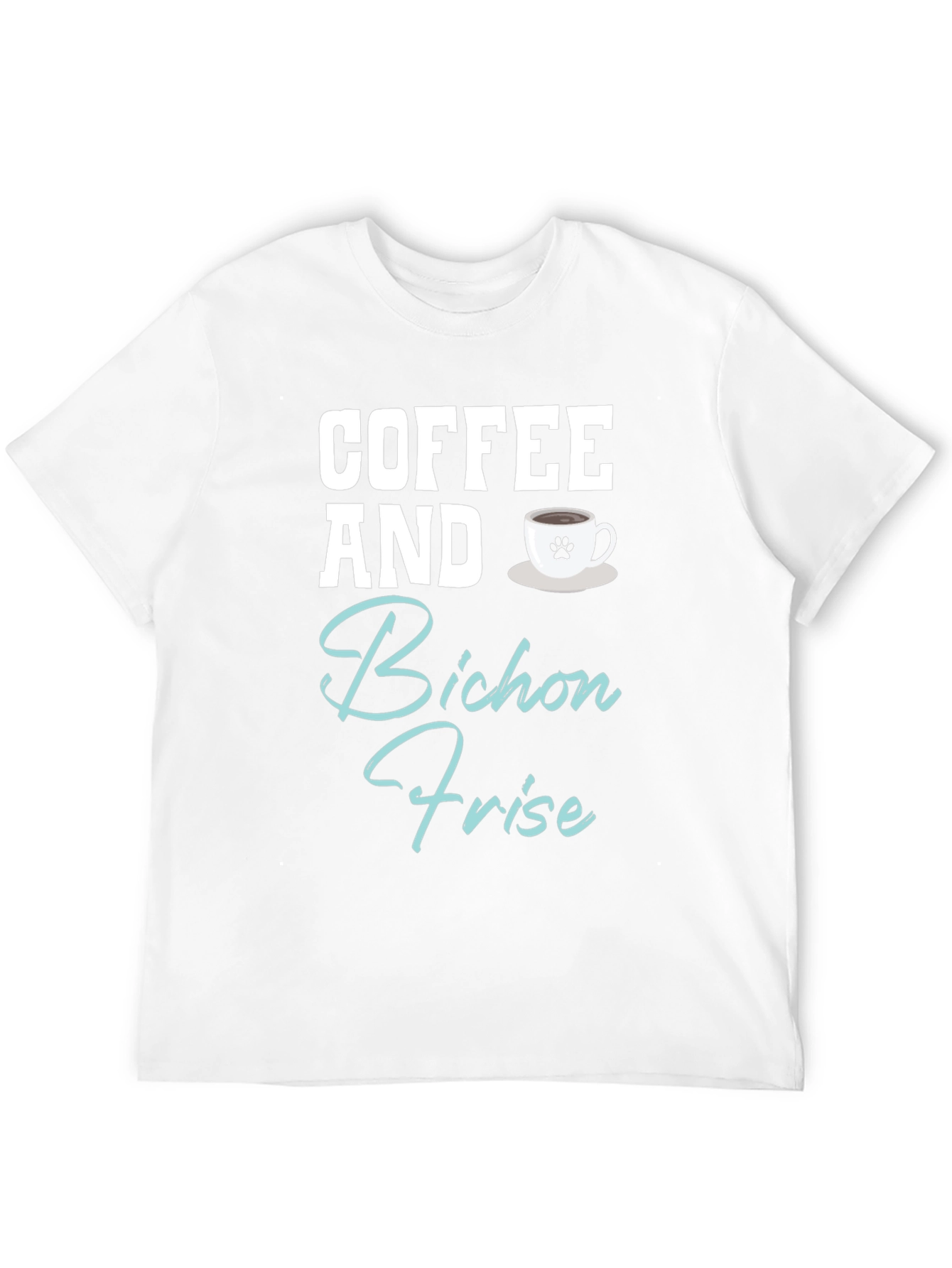 Coffee and Bichon Frise Dog T-Shirt