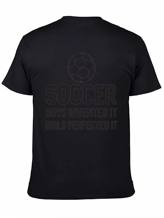 Soccer Boys Invented It T-Shirt - Black