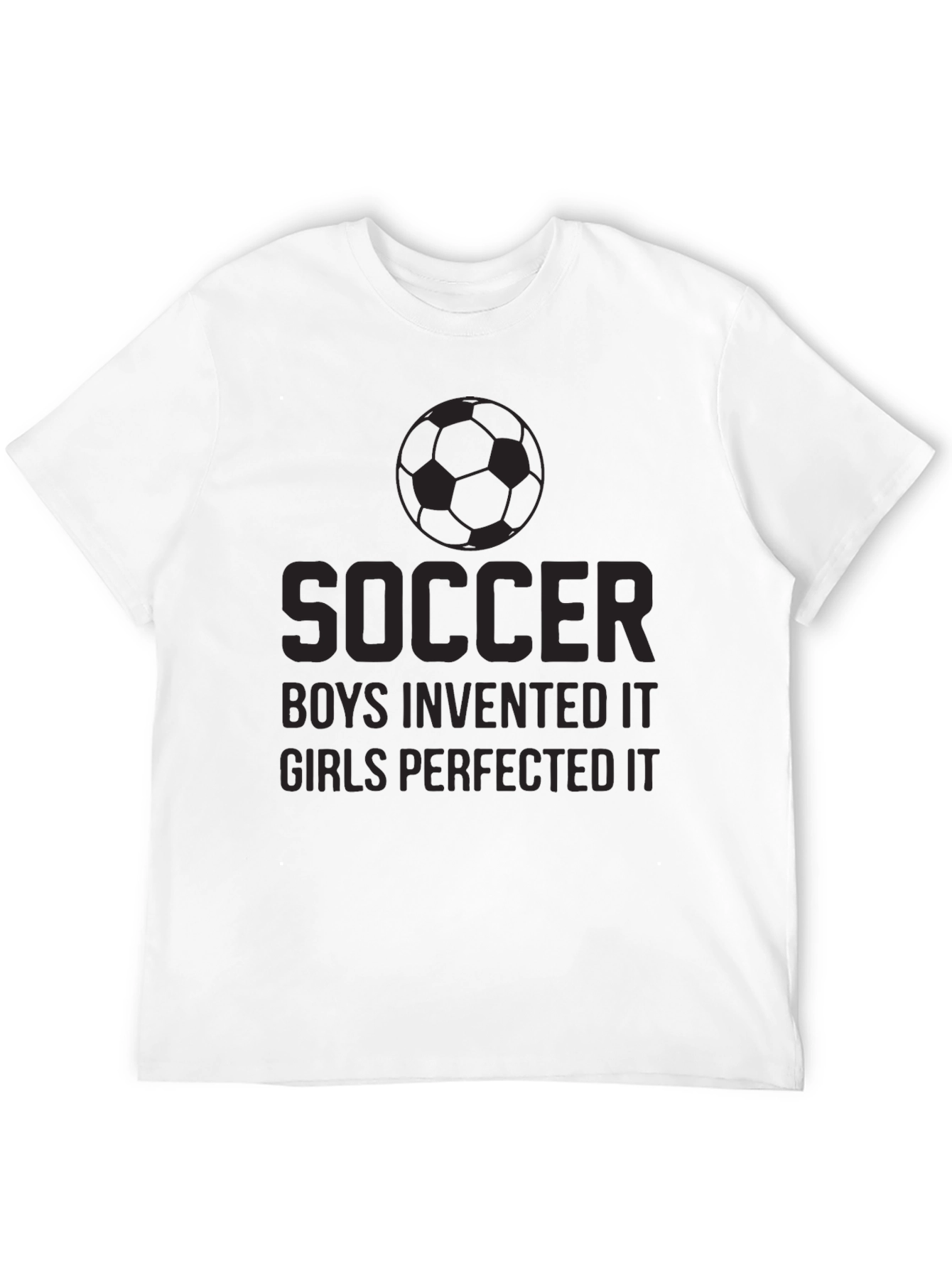 Soccer Boys Invented It T-Shirt - Black