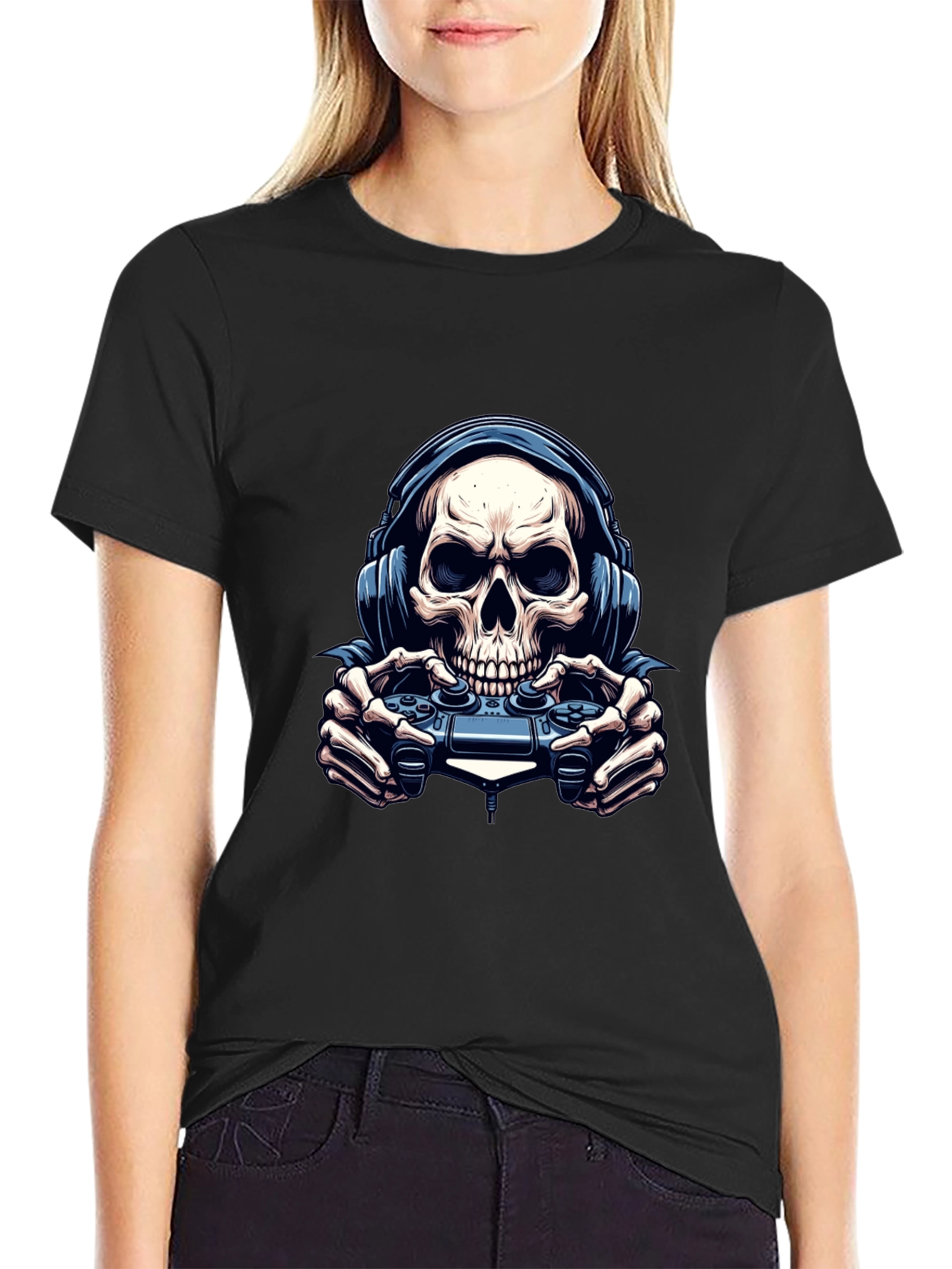 Skull Gamer Black T-Shirt