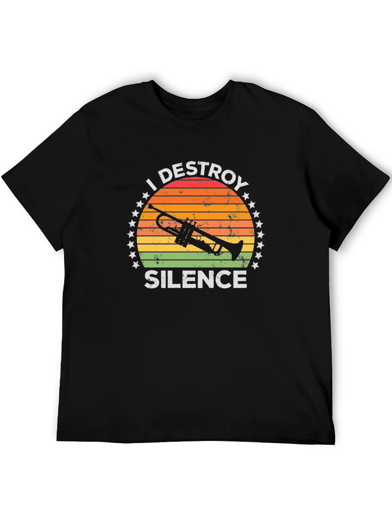 I Destroy Silence Trumpet Graphic Tee