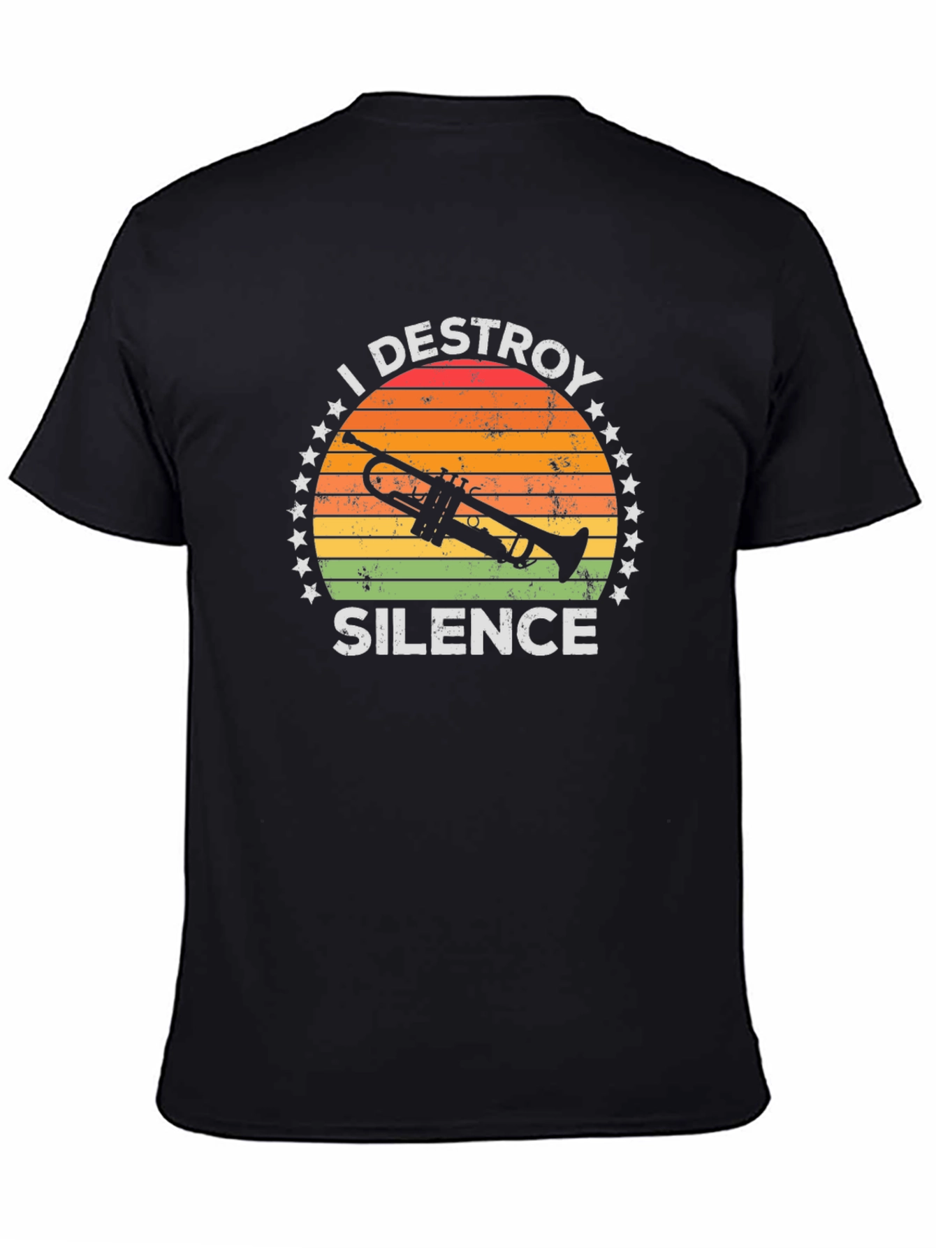 I Destroy Silence Trumpet Graphic Tee