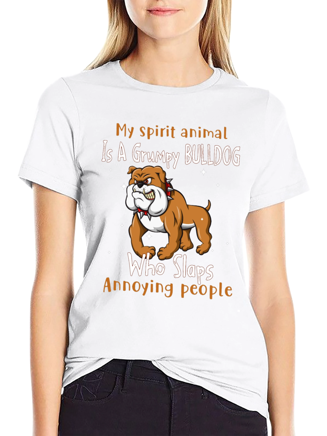 Grumpy Bulldog Spirit Animal T-Shirt