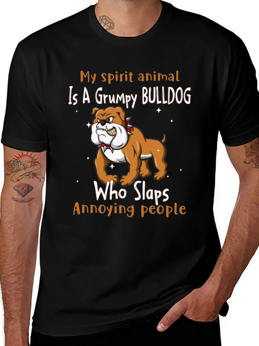 Grumpy Bulldog Spirit Animal T-Shirt