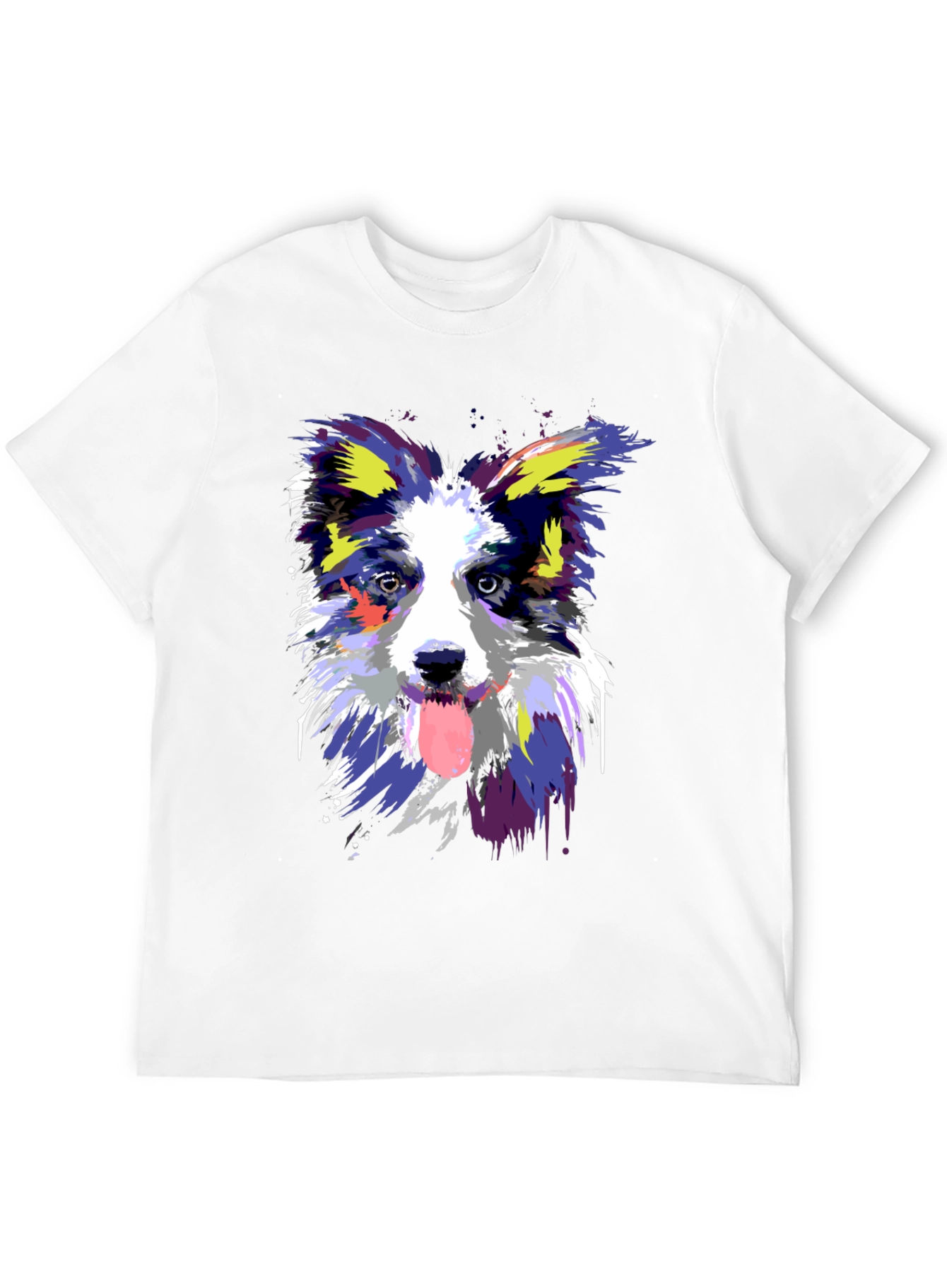 Dog Art Graphic Black T-Shirt