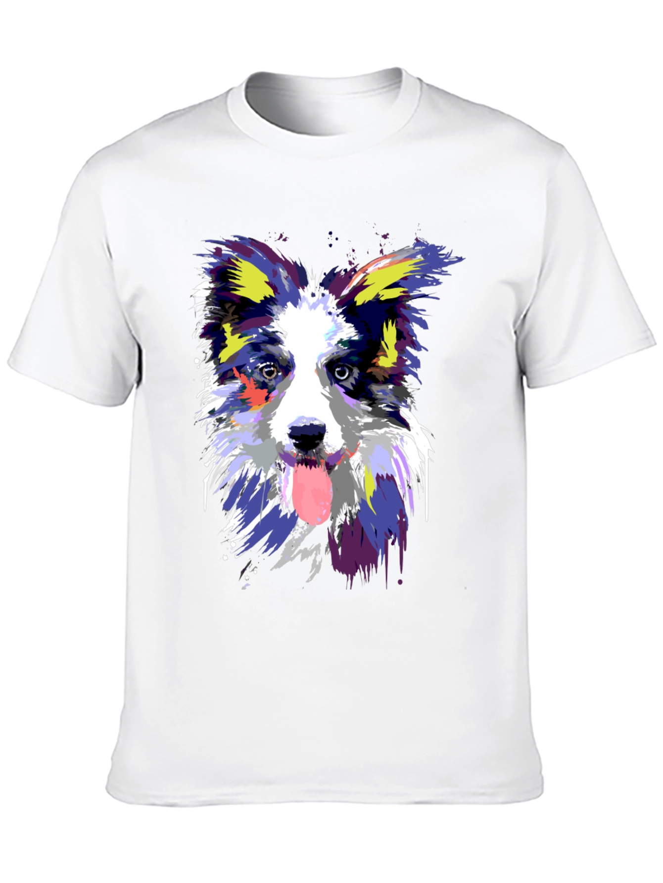 Dog Art Graphic Black T-Shirt