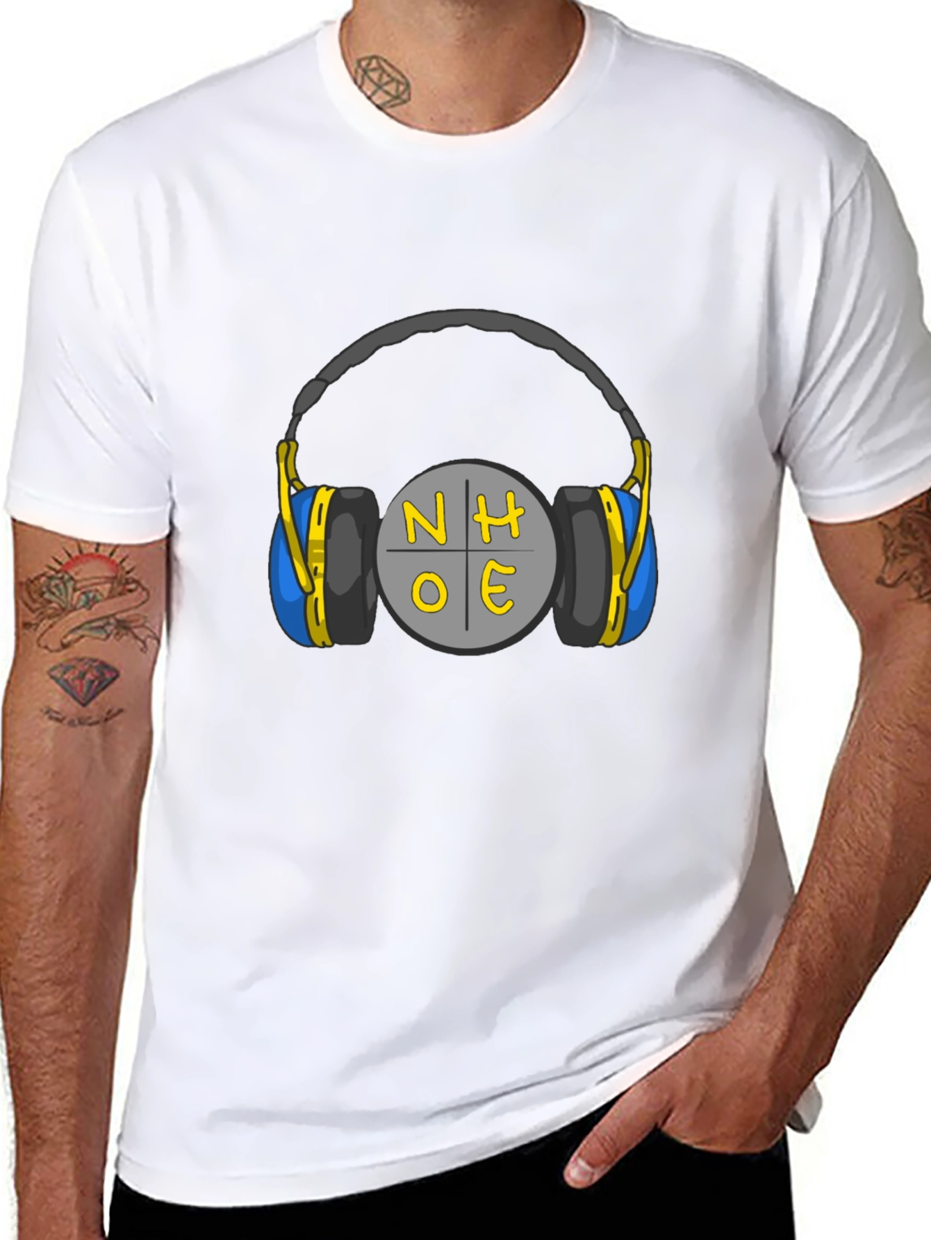 NH OE Headphones Graphic Tee - Black