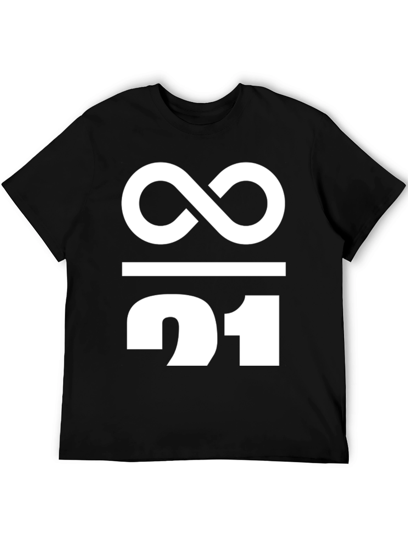 Infinity / 21 Graphic Tee - Black Cotton Blend