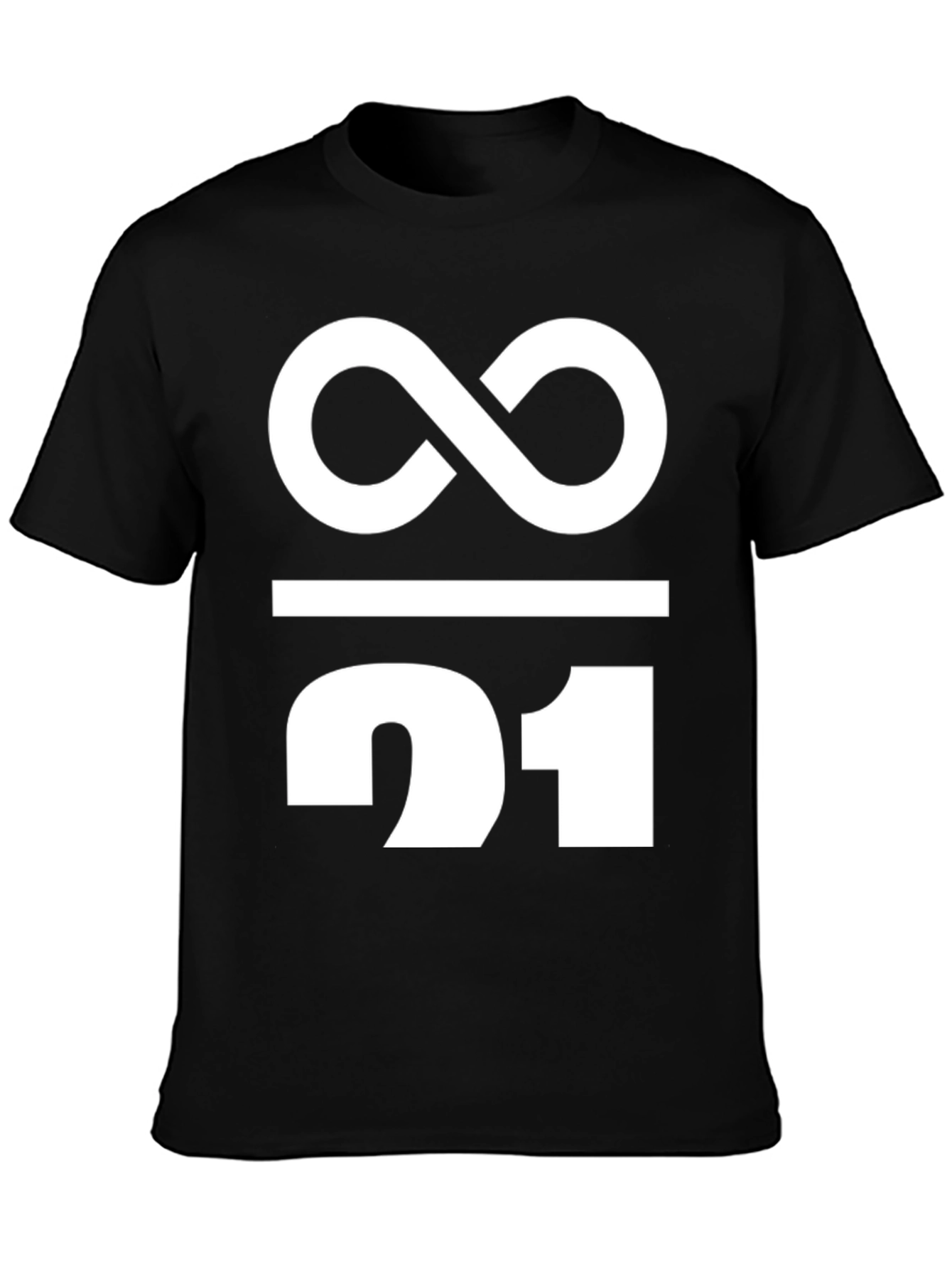 Infinity / 21 Graphic Tee - Black Cotton Blend