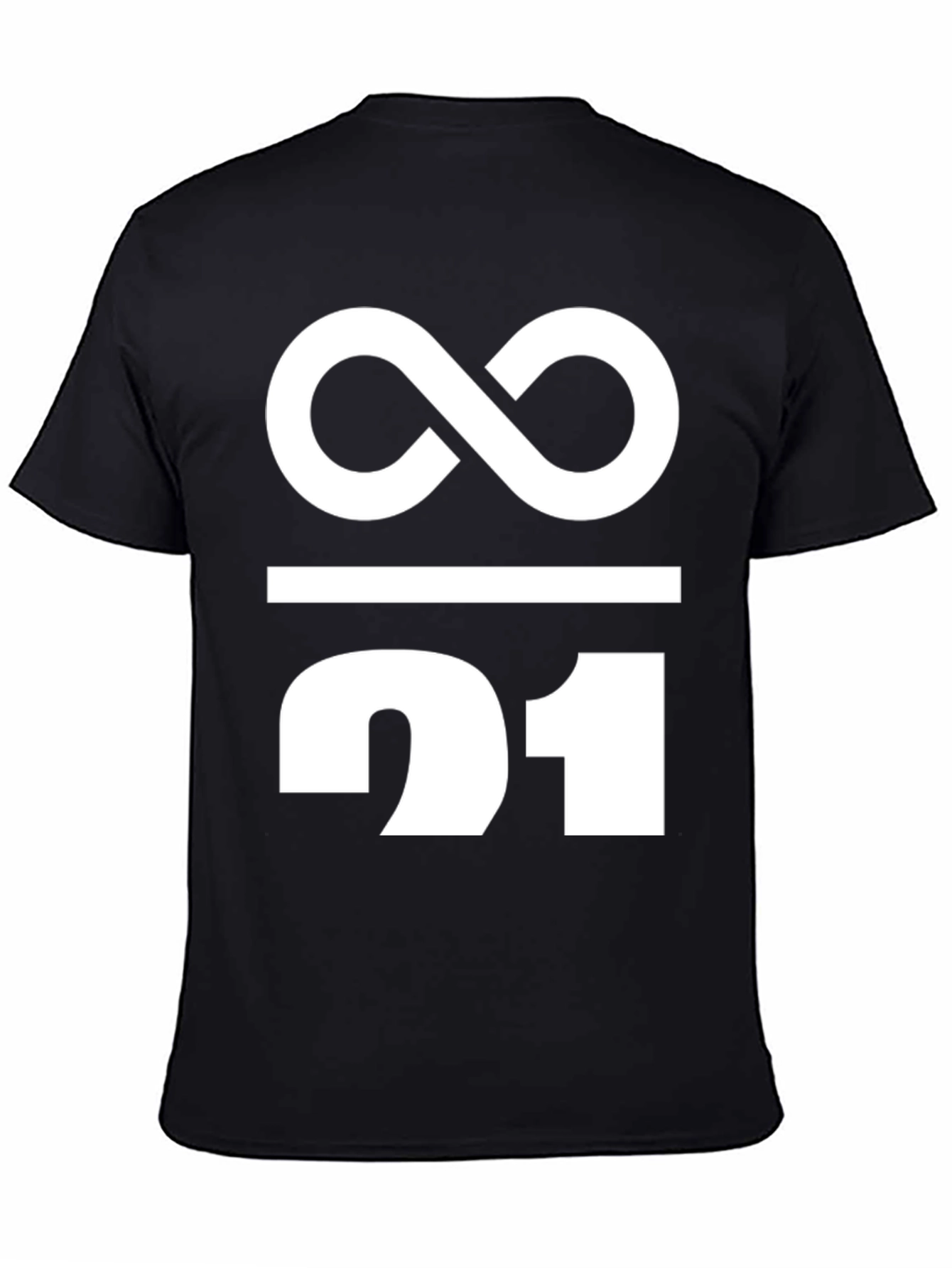 Infinity / 21 Graphic Tee - Black Cotton Blend