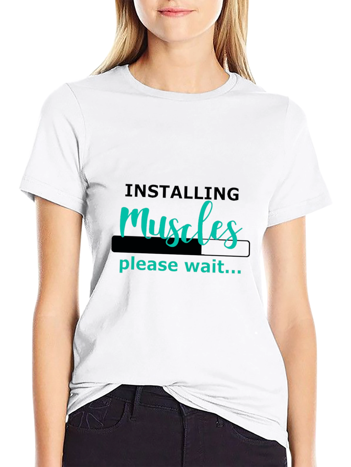 Installing Muscles Graphic Tee - Gym Workout Shirt