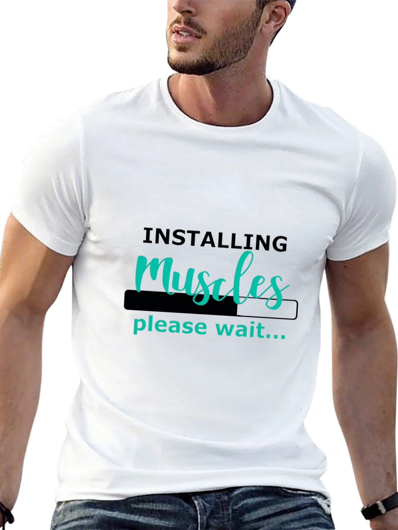 Installing Muscles Graphic Tee - Gym Workout Shirt