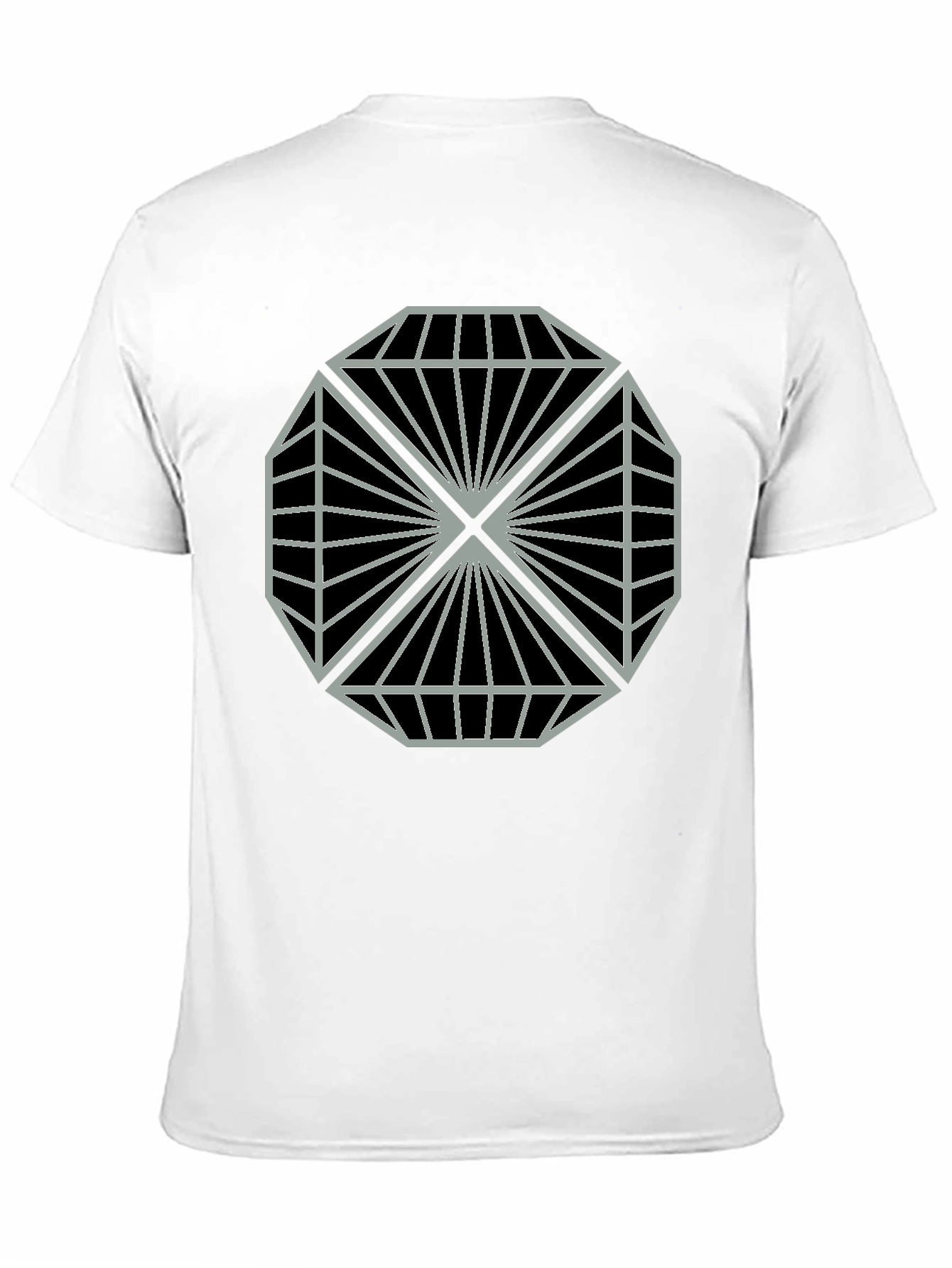 Geometric Diamond Pattern Graphic Tee