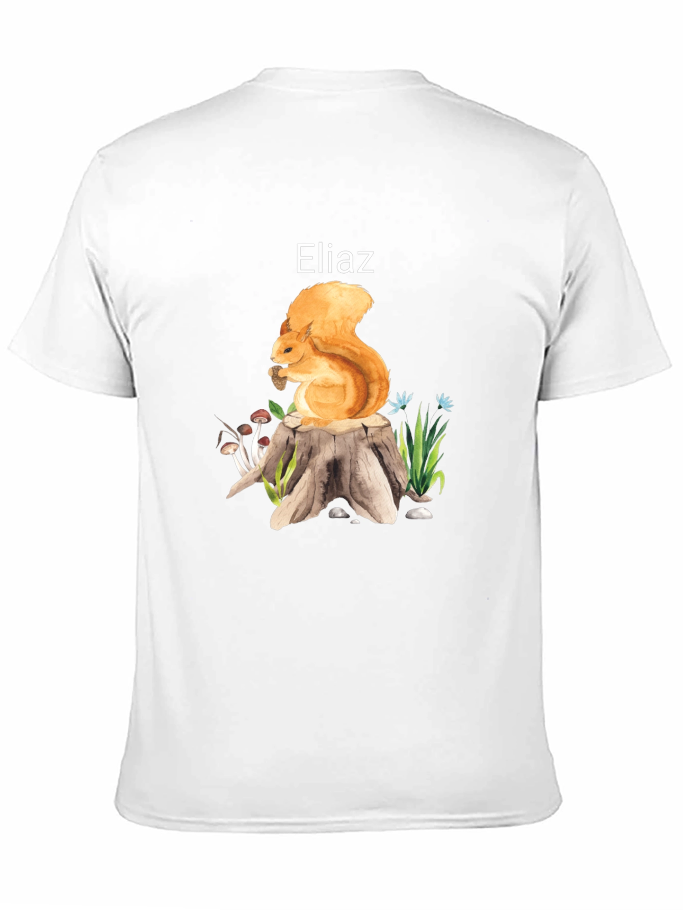 Squirrel on Stump Graphic Tee - Personalized