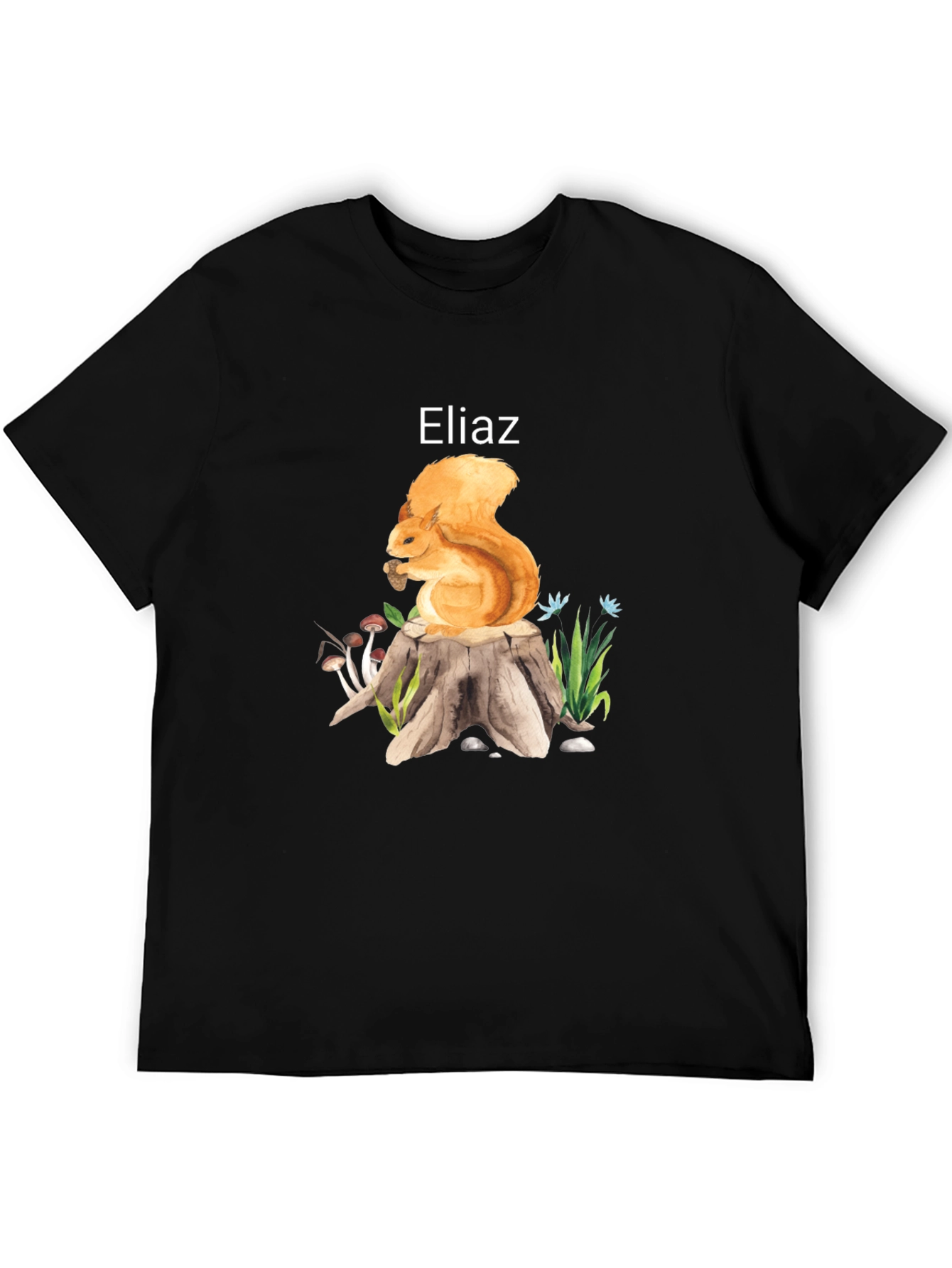 Squirrel on Stump Graphic Tee - Personalized