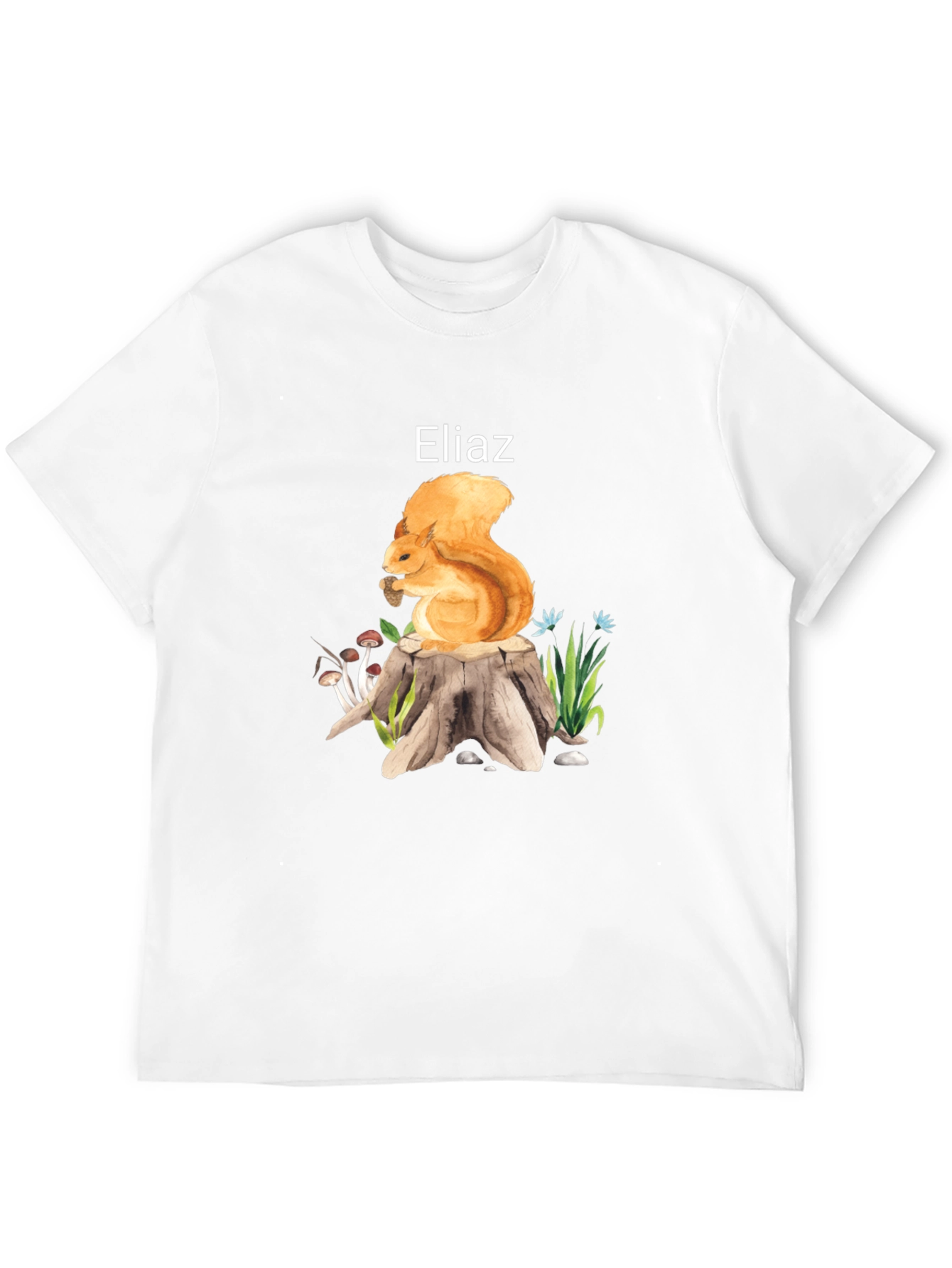 Squirrel on Stump Graphic Tee - Personalized