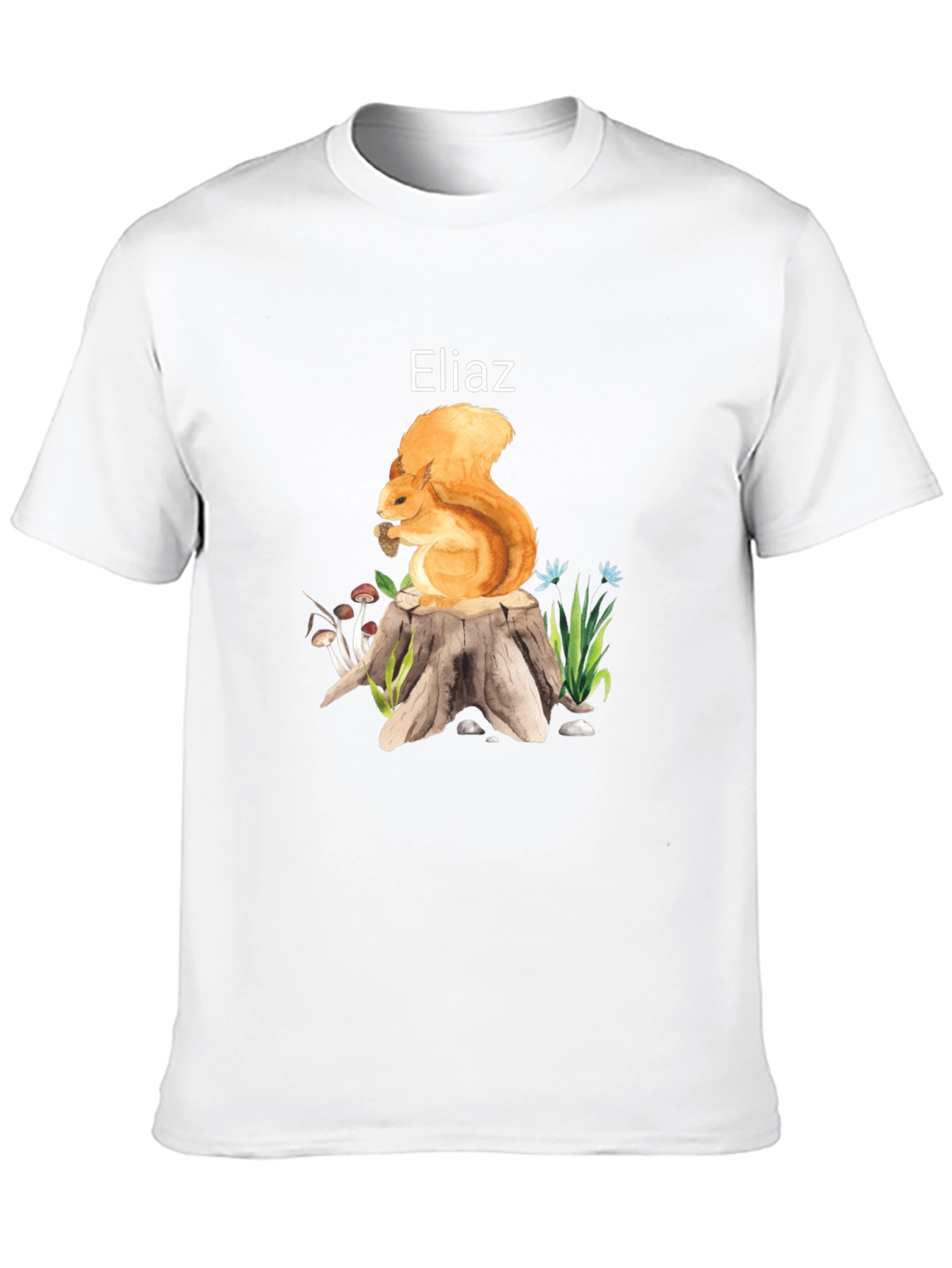 Squirrel on Stump Graphic Tee - Personalized